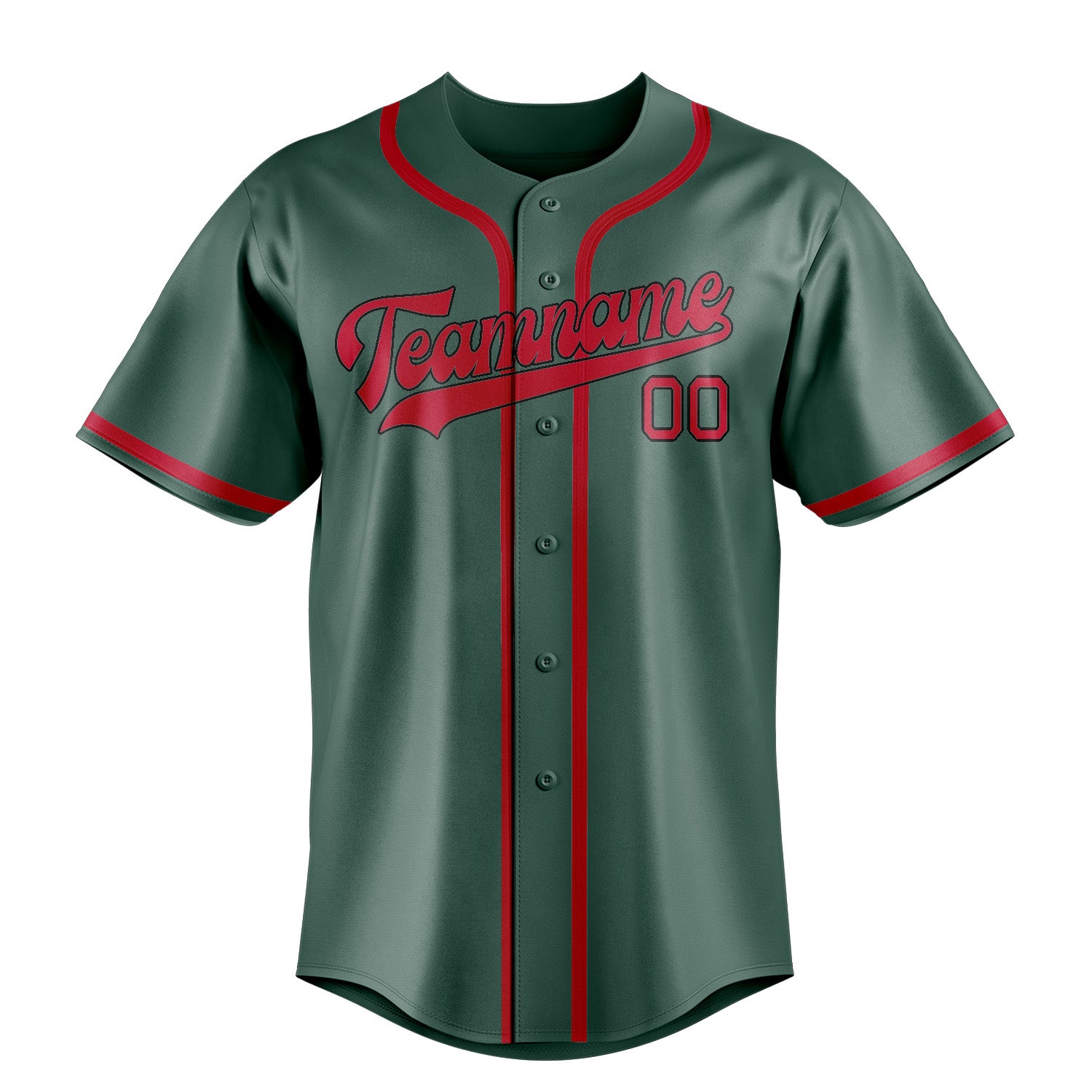Custom Blue Green Red Baseball Jersey