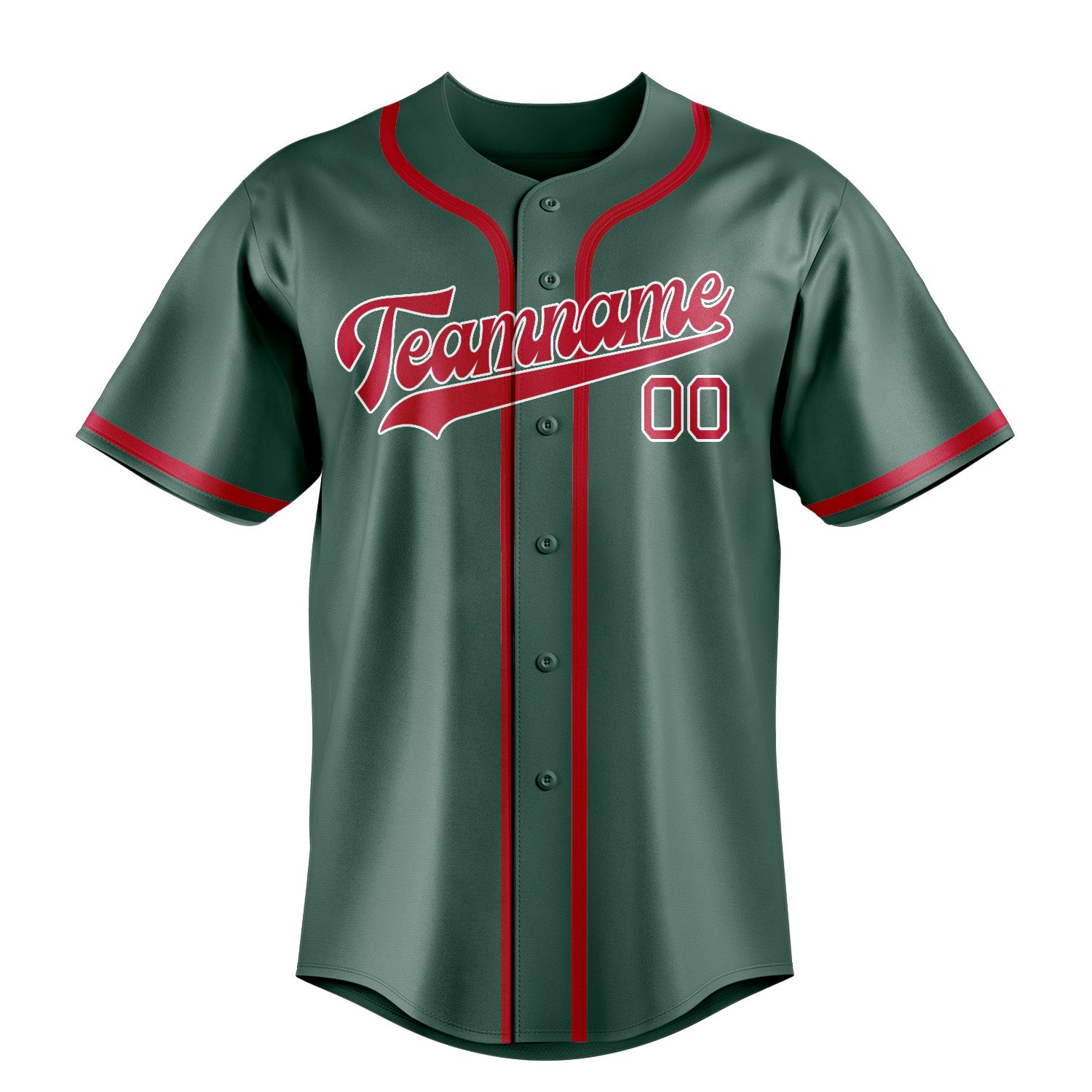 Custom Blue Green Red Baseball Jersey