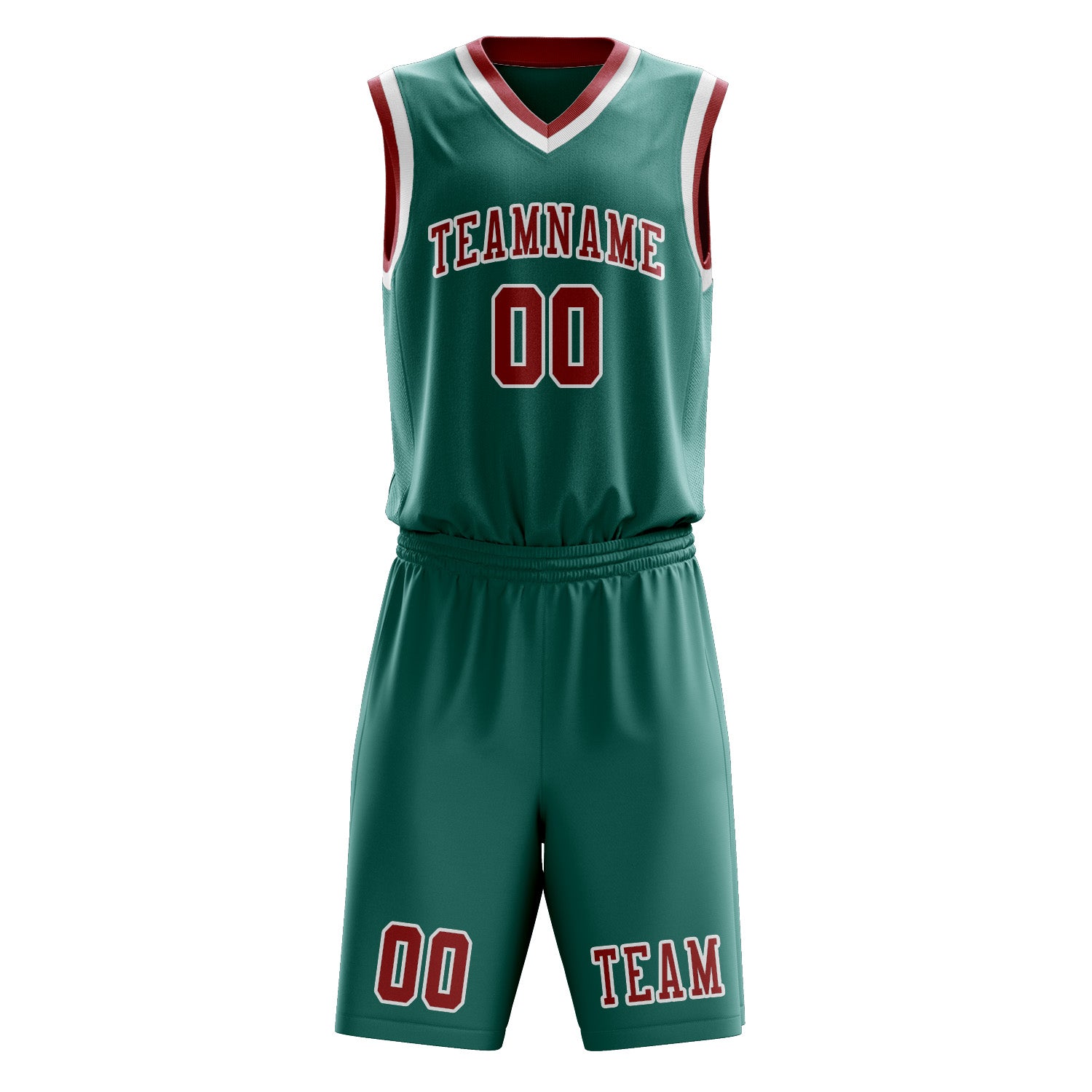 Custom Blue Green Red Basketball Set