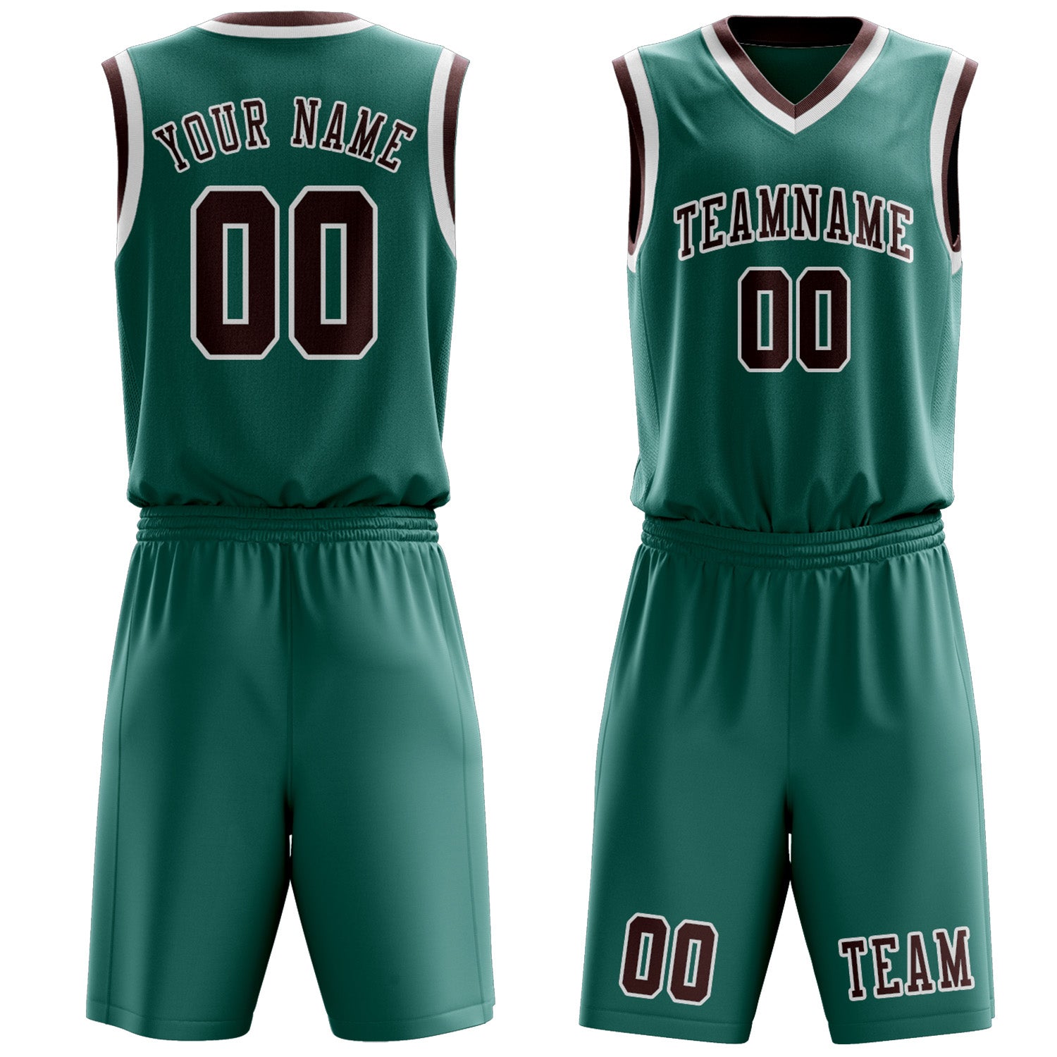 Custom Blue Green Crimson Red Basketball Set