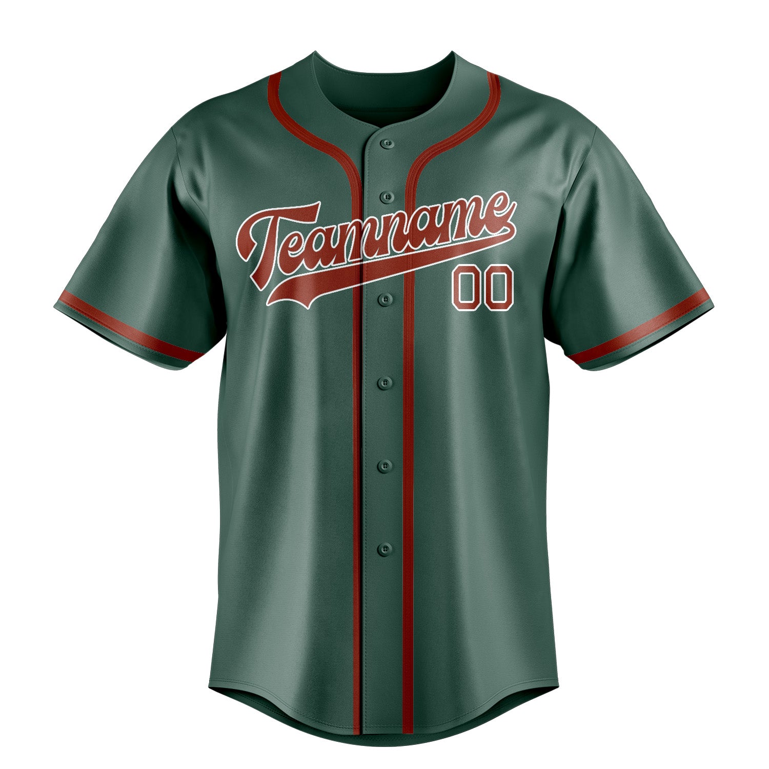 Custom Blue Green Coral Red Baseball Jersey