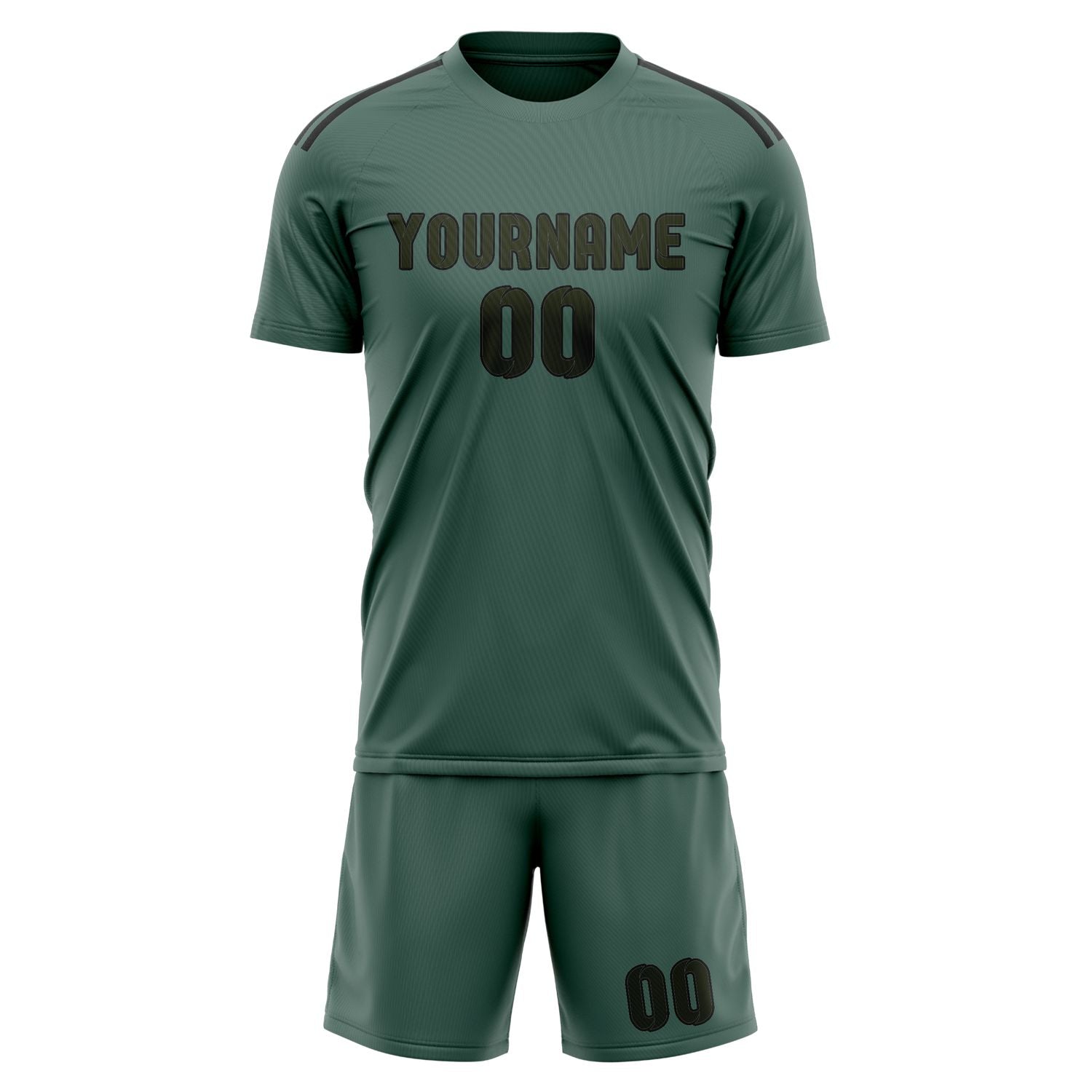 Custom Blue Green Olive Soccer Set