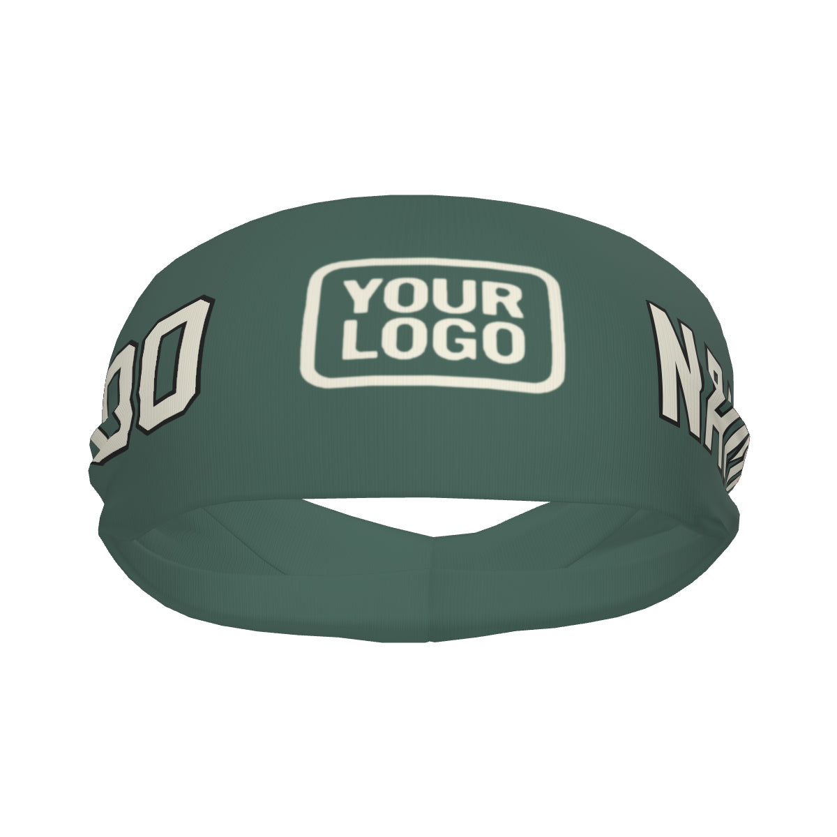Custom Blue Green Cream Sports headband