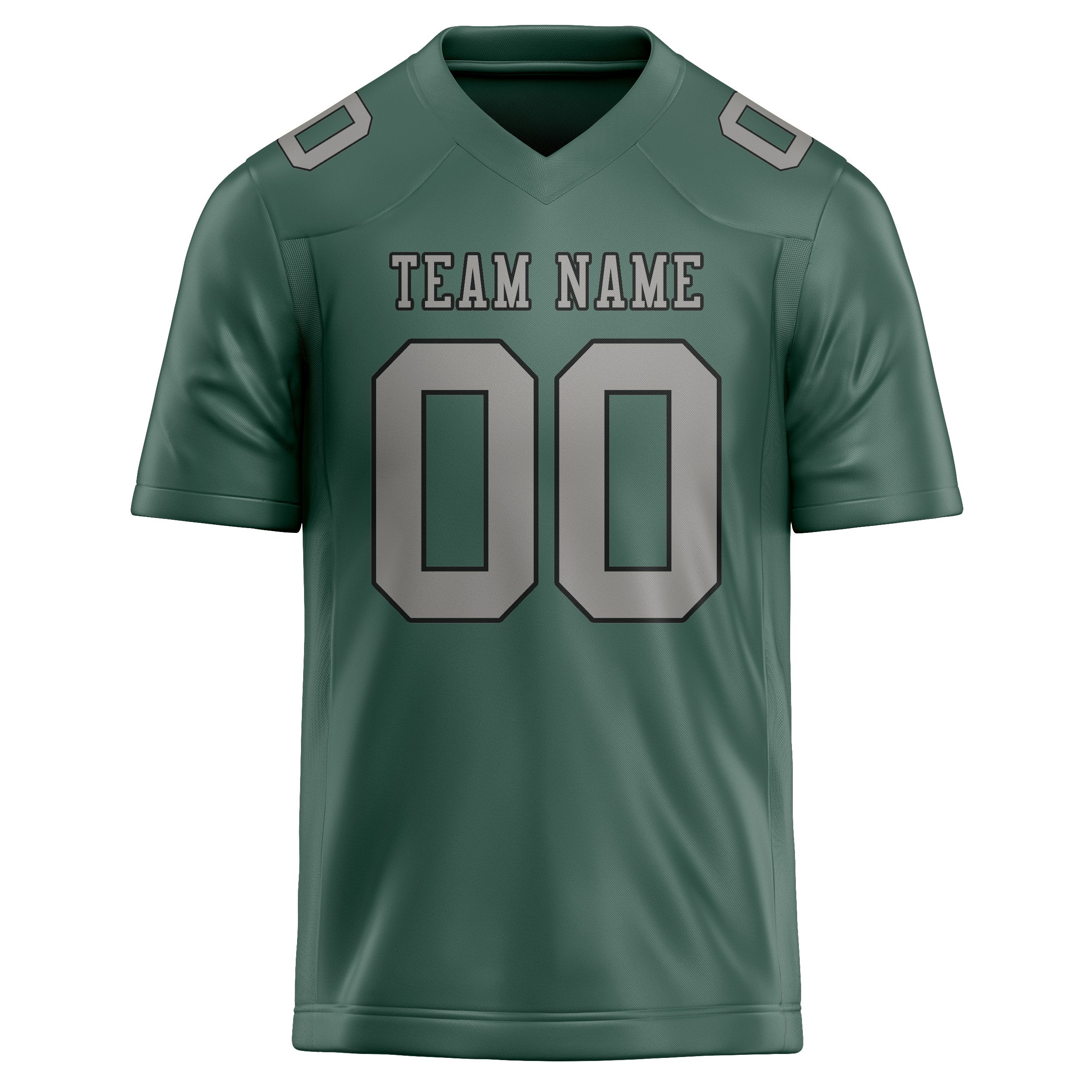 Custom Blue Green Gray Football Jersey