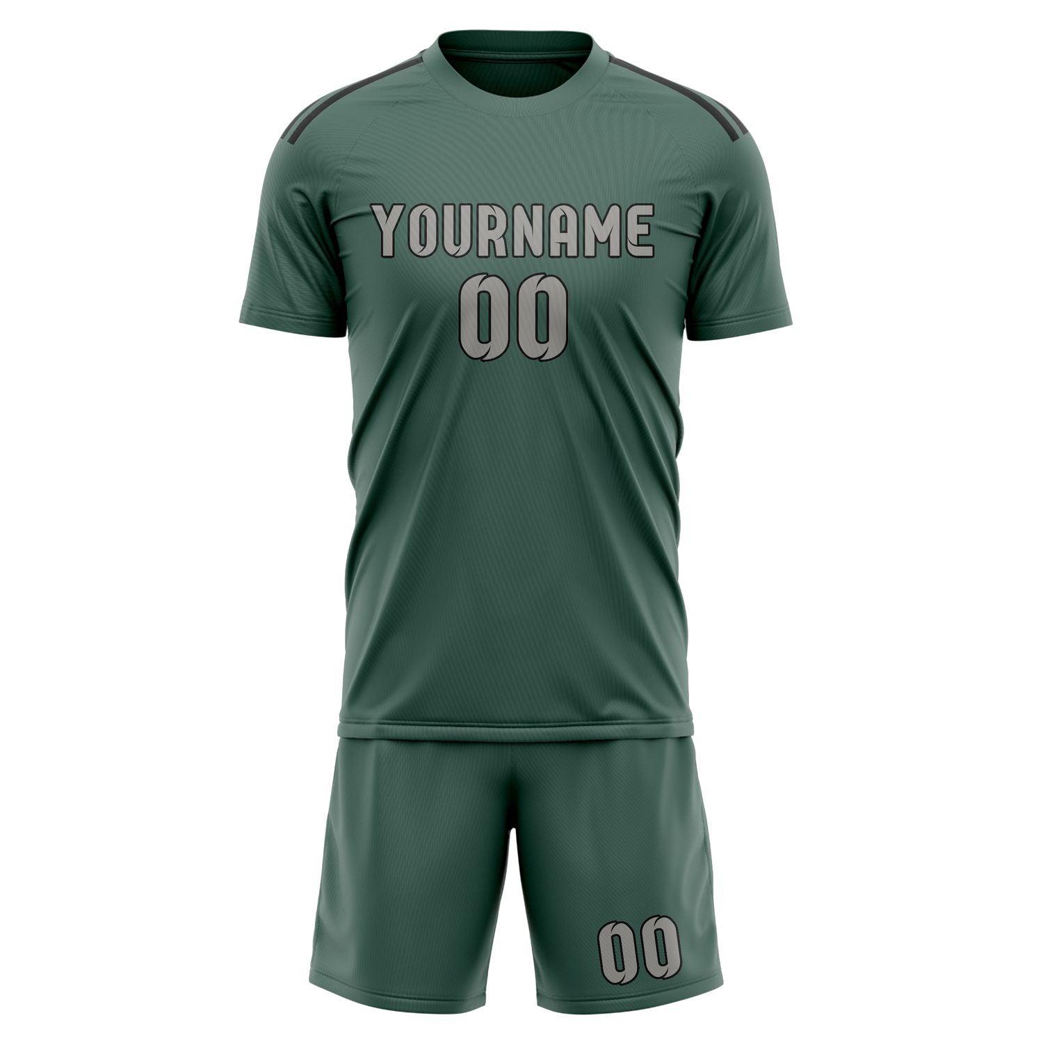 Custom Blue Green Gray Soccer Set