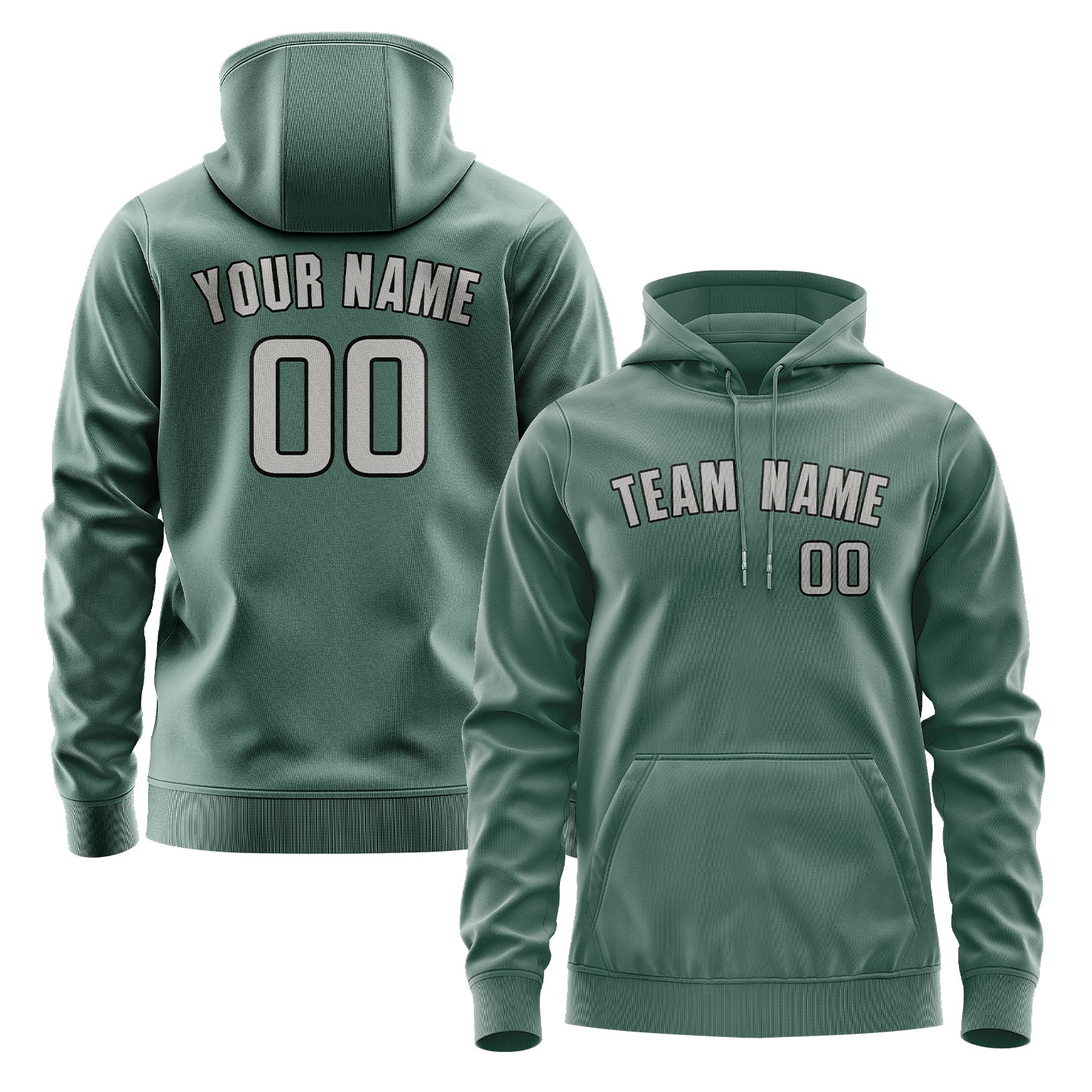 Custom Blue Green Gray Hoodie