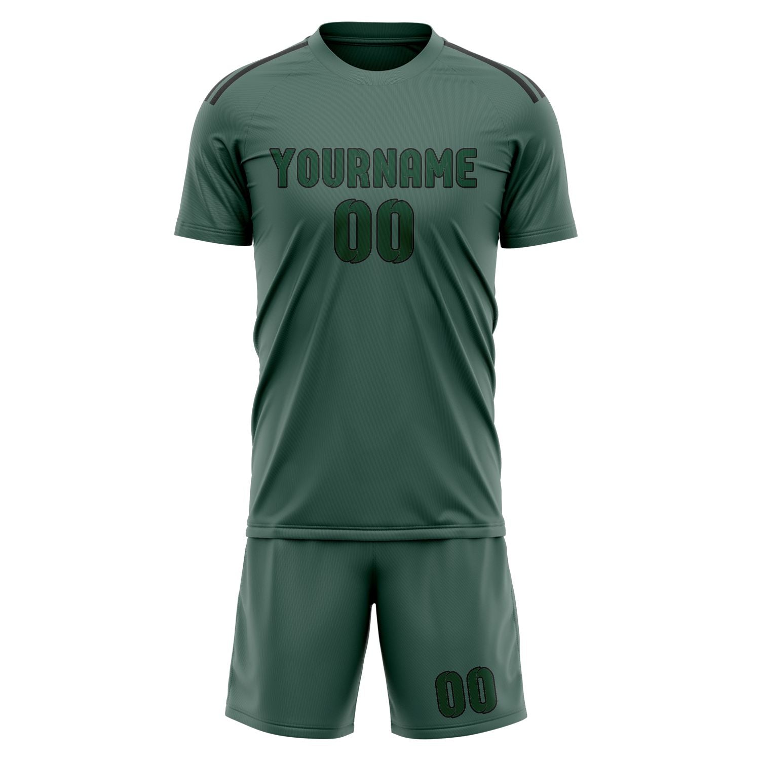 Custom Blue Green Green Soccer Set