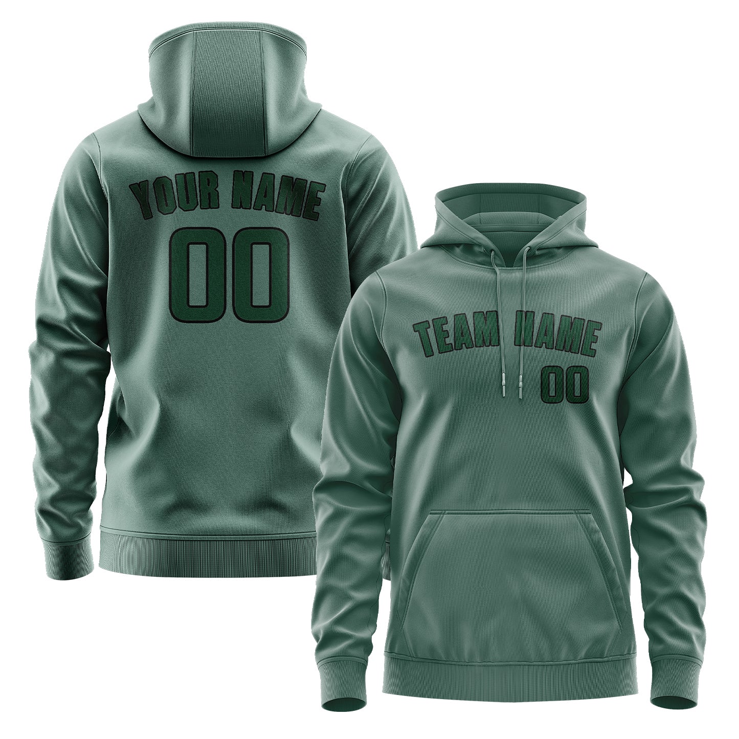 Custom Blue Green Green Hoodie
