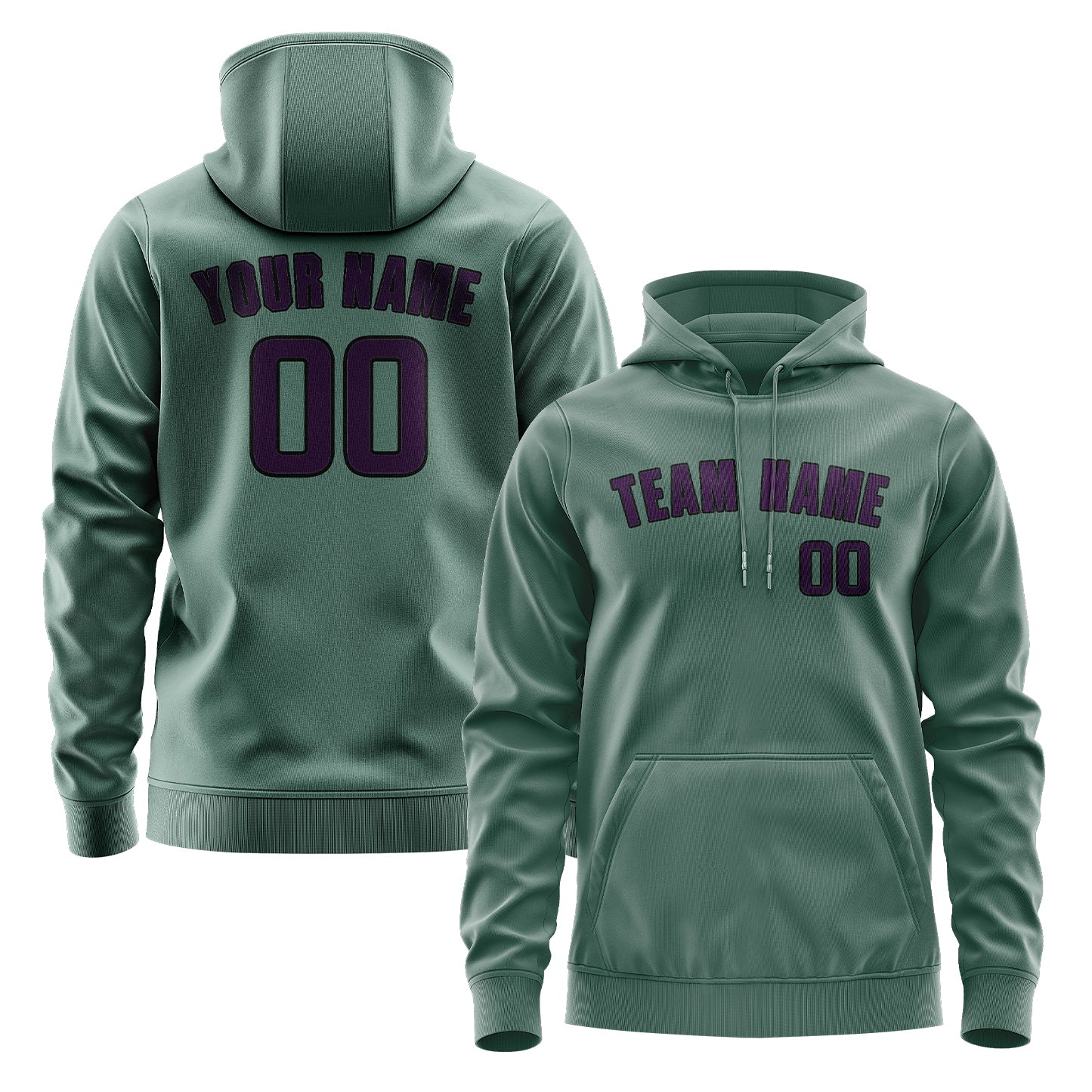 Custom Blue Green Purple Hoodie