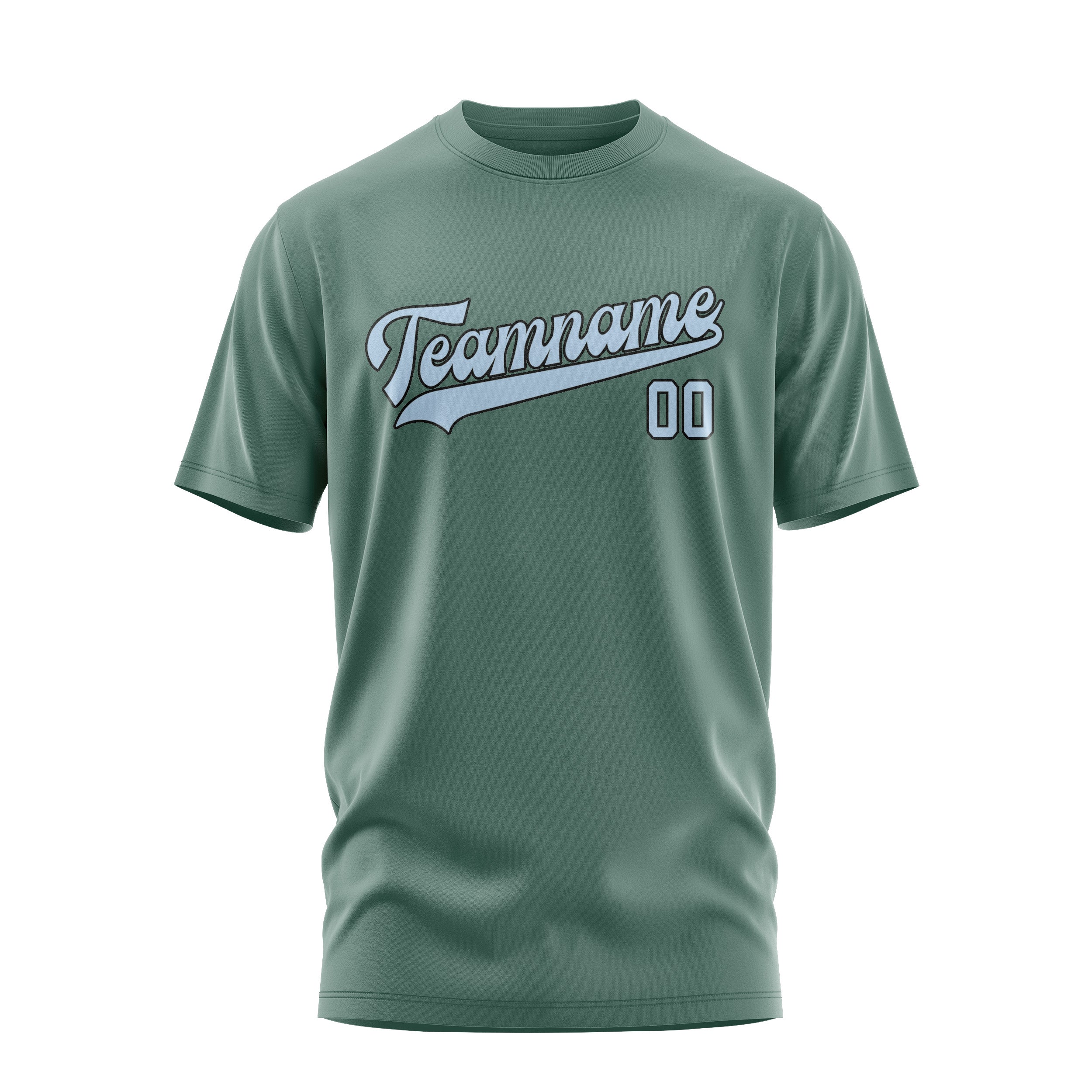 Custom Blue Green Light Blue T-Shirt