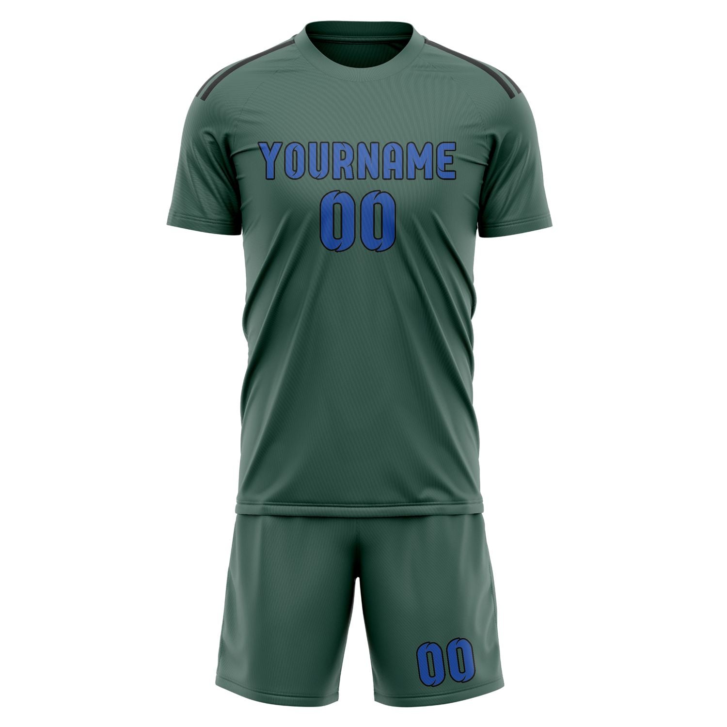 Custom Blue Green Sky Blue Soccer Set