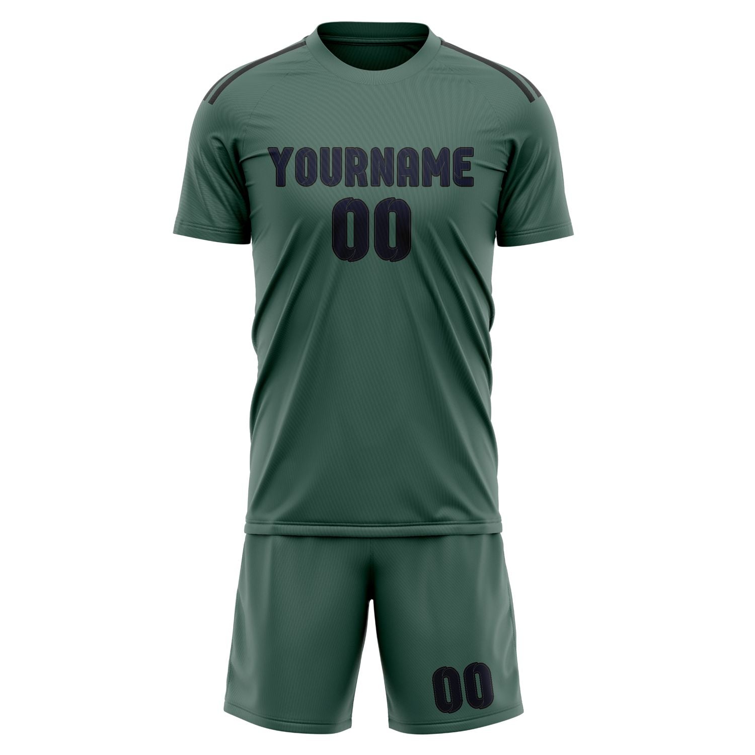 Custom Blue Green Navy Soccer Set