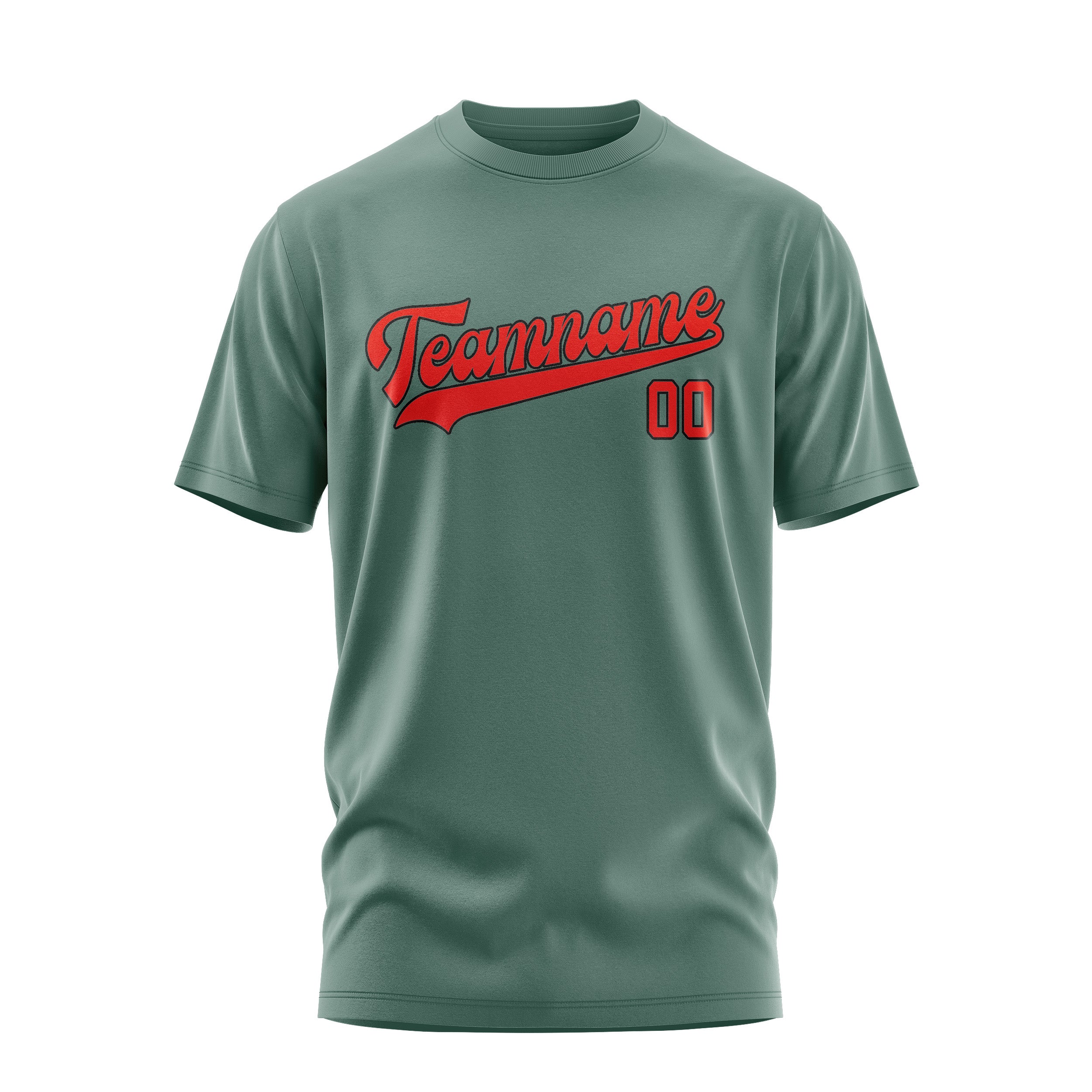 Custom Blue Green Orange Red T-Shirt