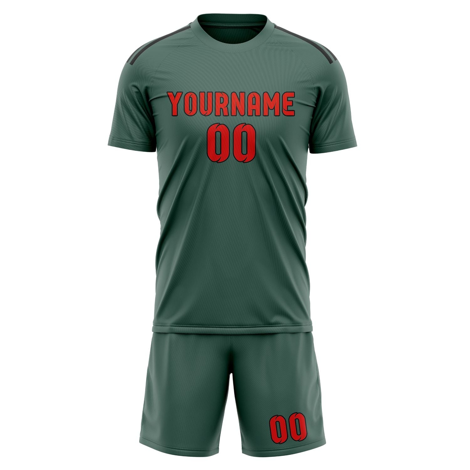 Custom Blue Green Orange Red Soccer Set