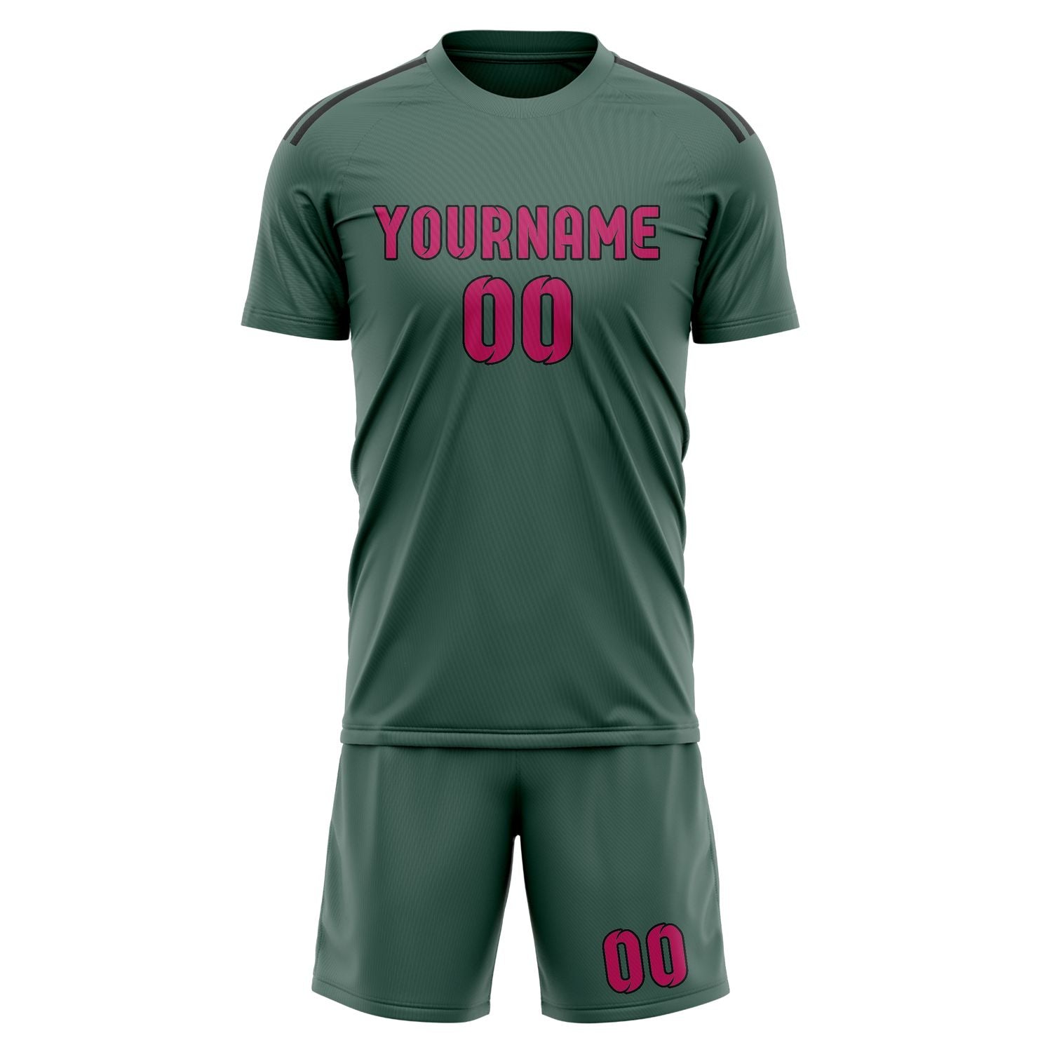 Custom Blue Green Pink Soccer Set