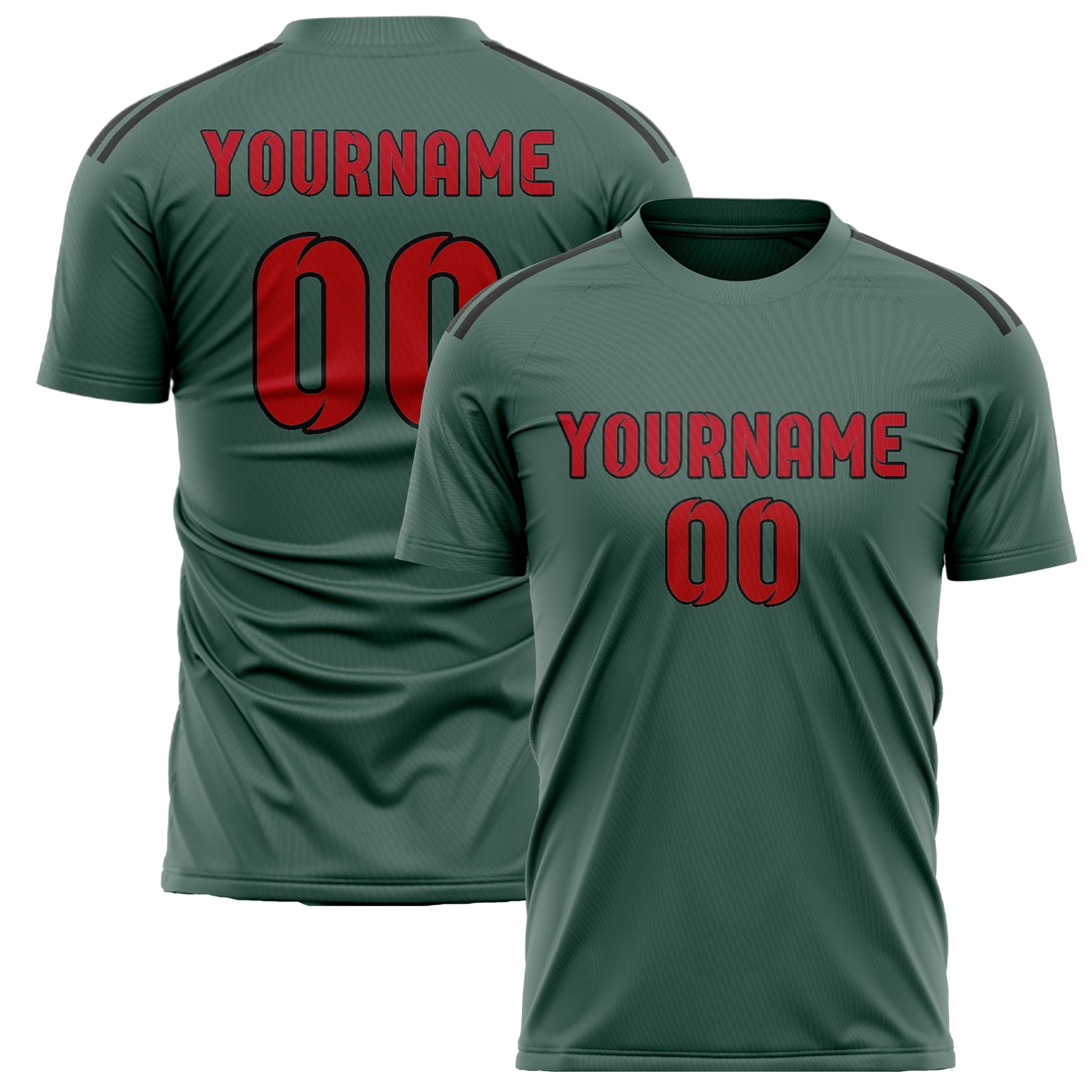 Custom Blue Green Red Soccer Jersey