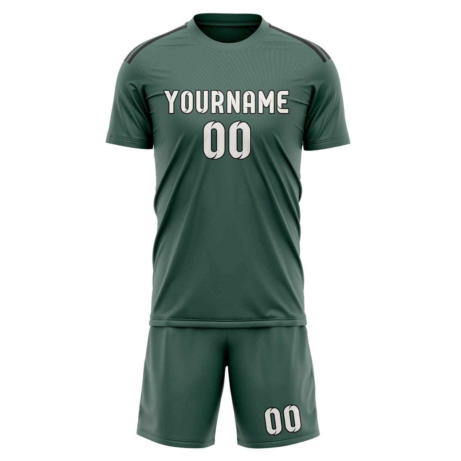 Custom Blue Green White Soccer Set