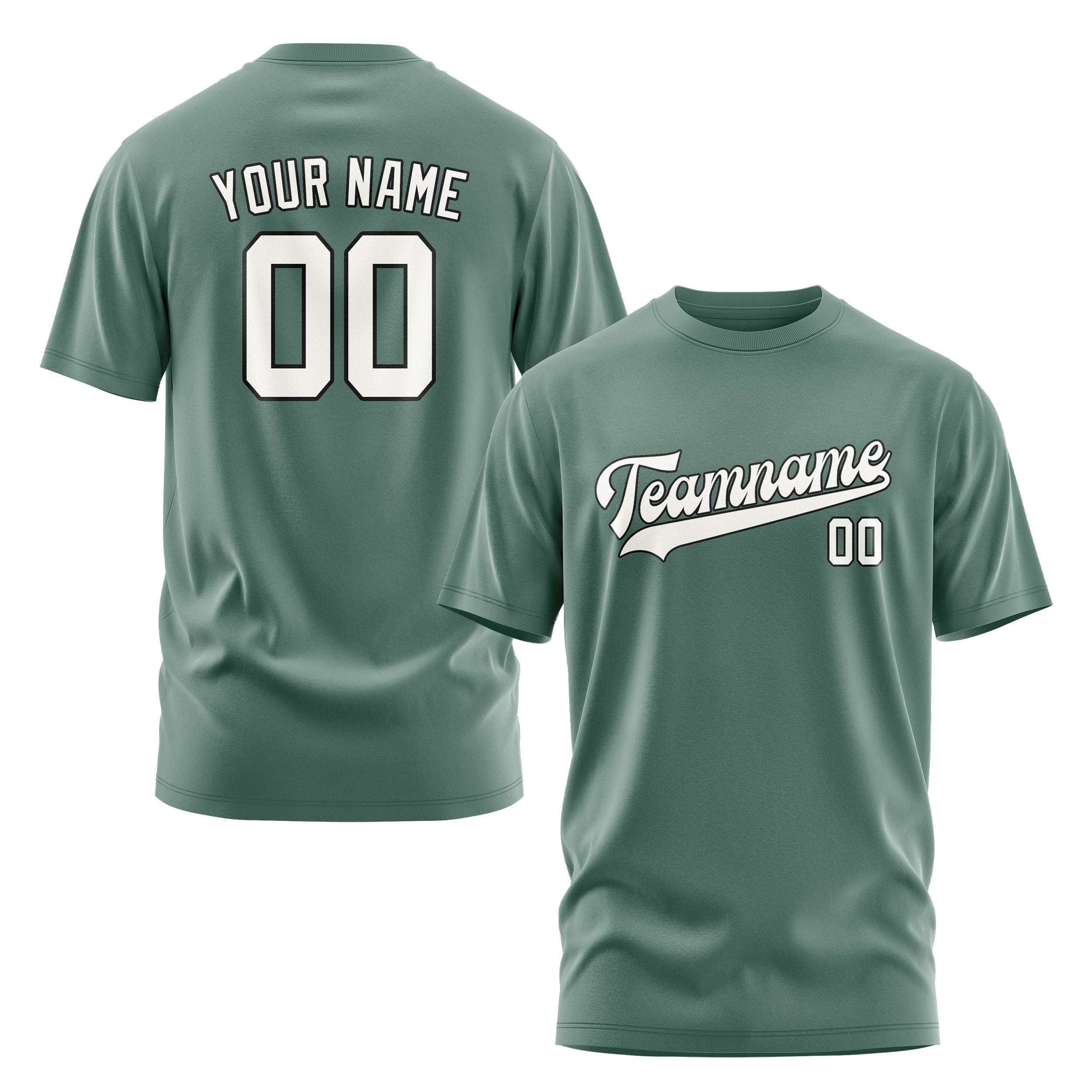 Custom Blue Green White T-Shirt