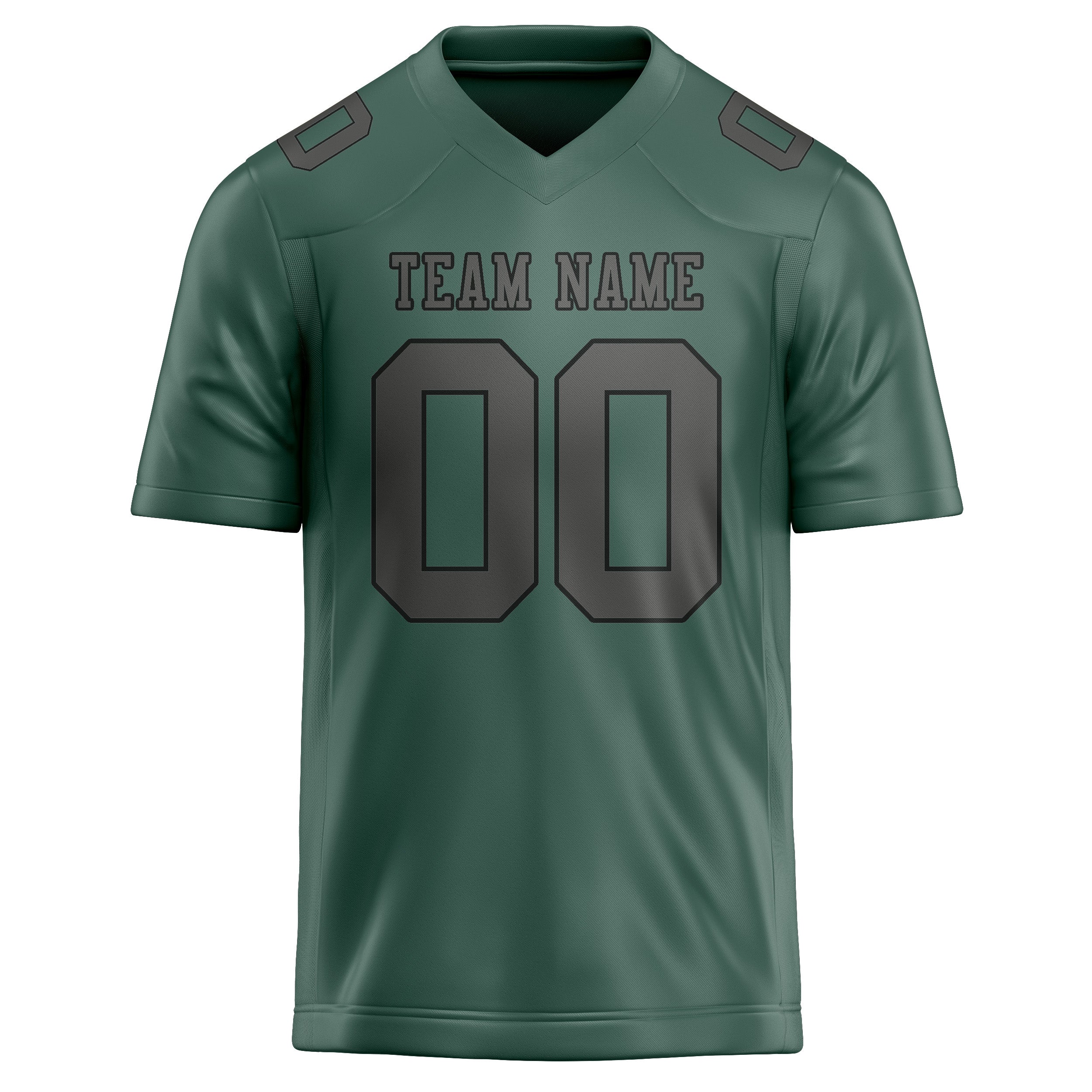 Custom Blue Green Dark Grey Football Jersey
