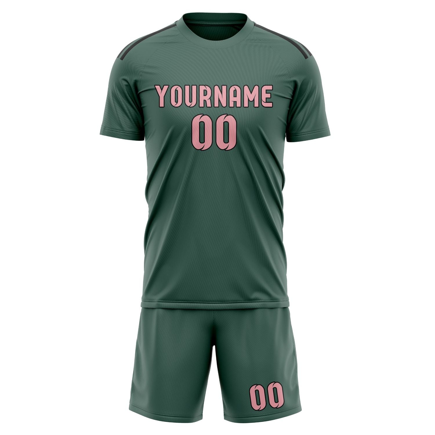 Custom Blue Green Light Pink Soccer Set