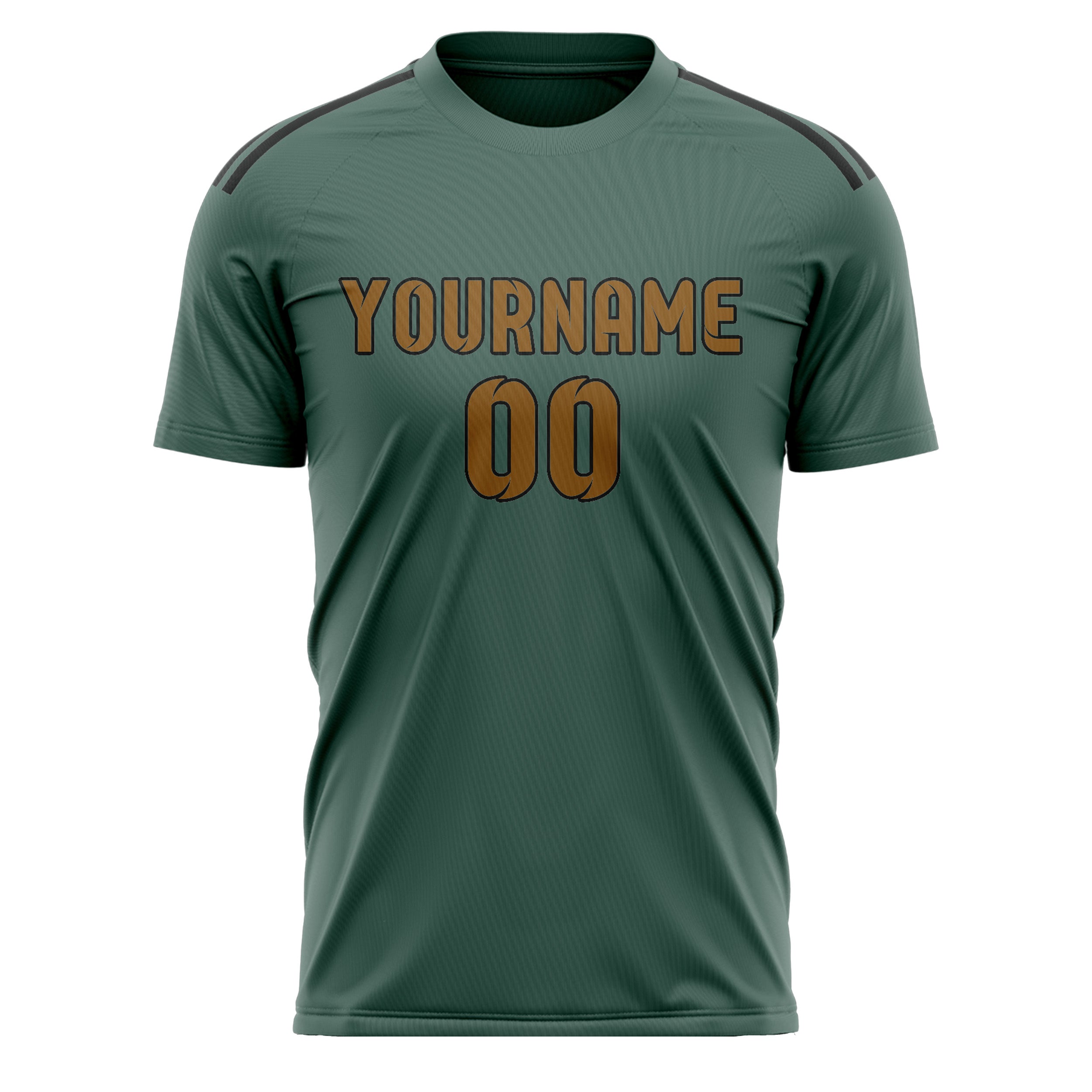 Custom Blue Green Khaki Soccer Jersey