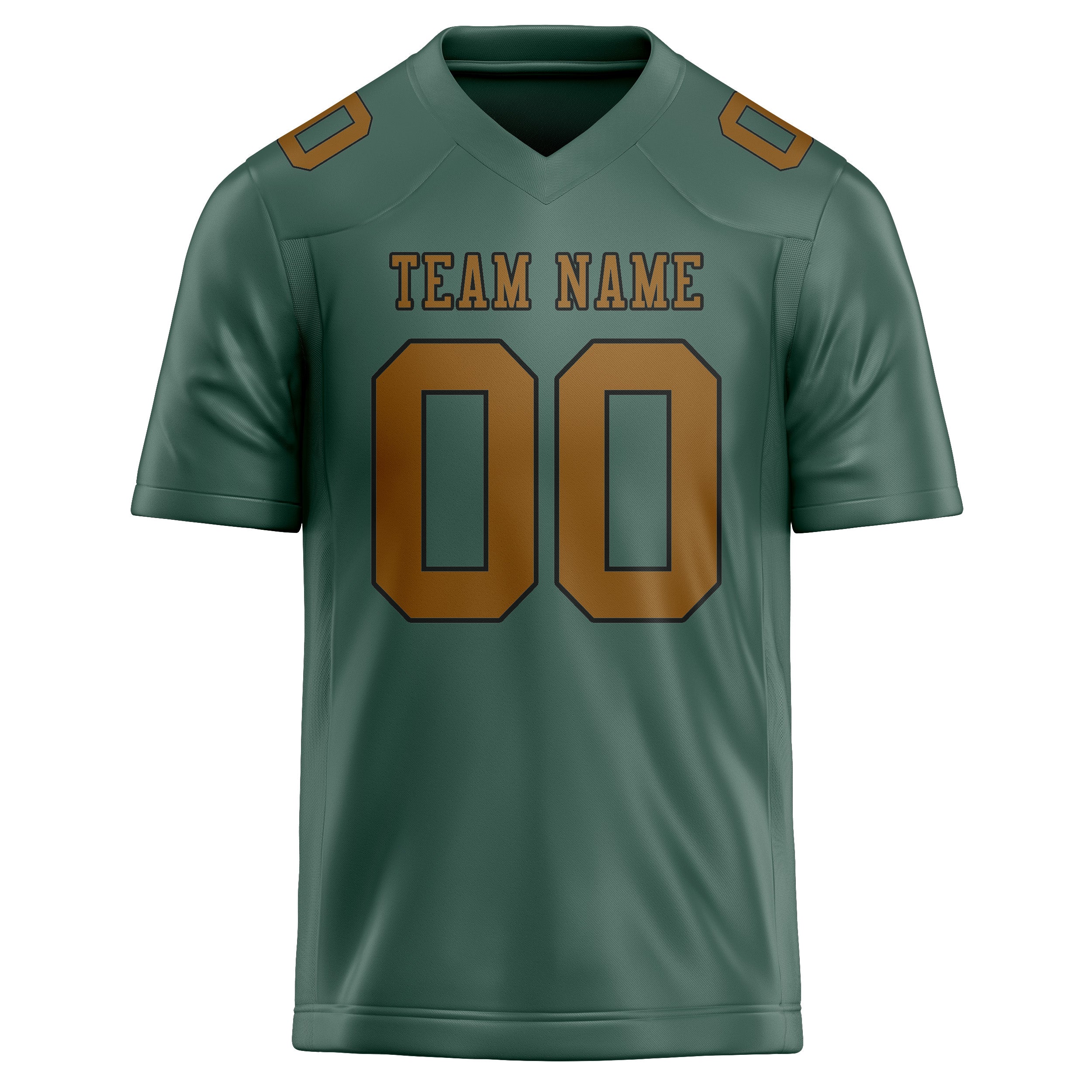 Custom Blue Green Khaki Football Jersey