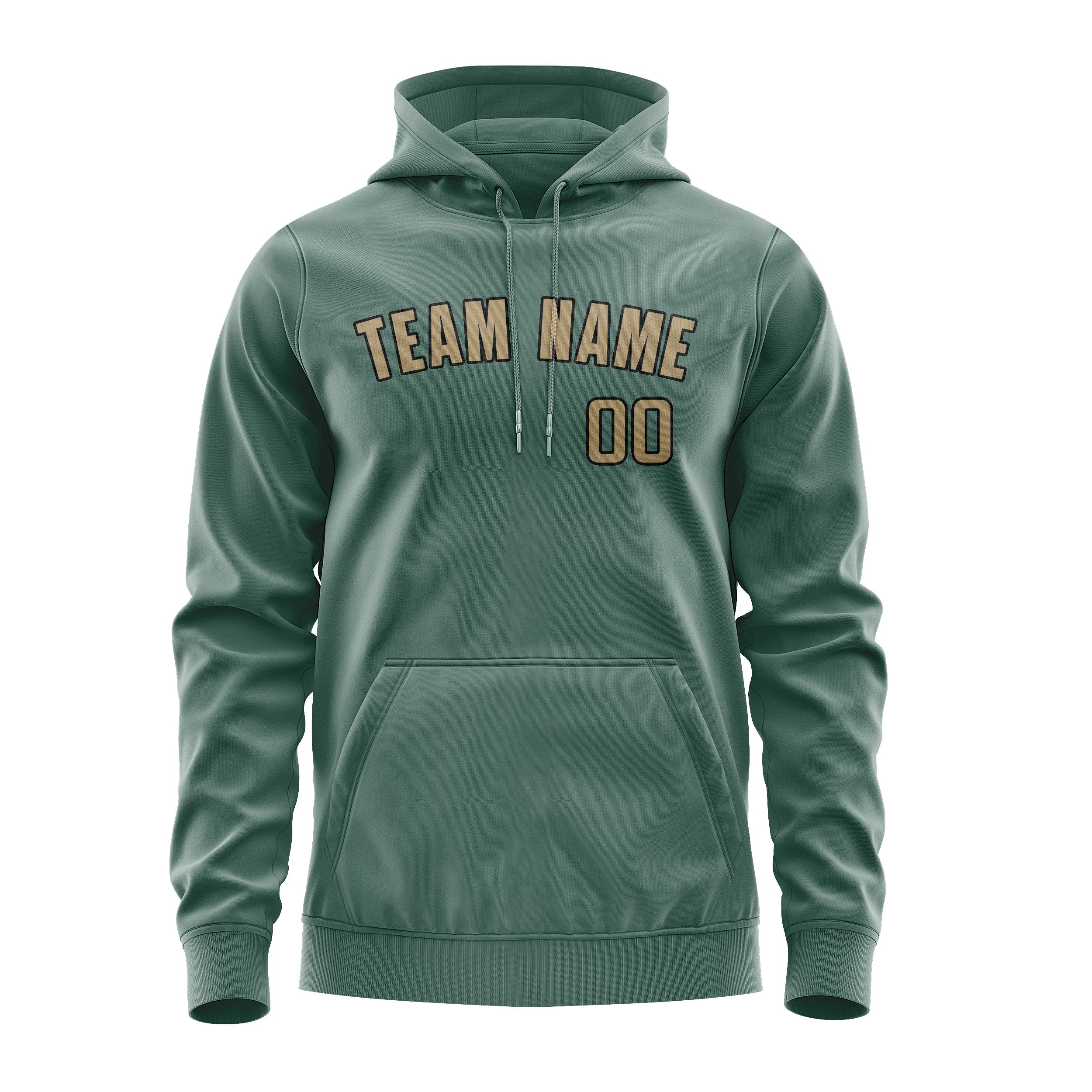 Custom Blue Green Light Khaki Hoodie