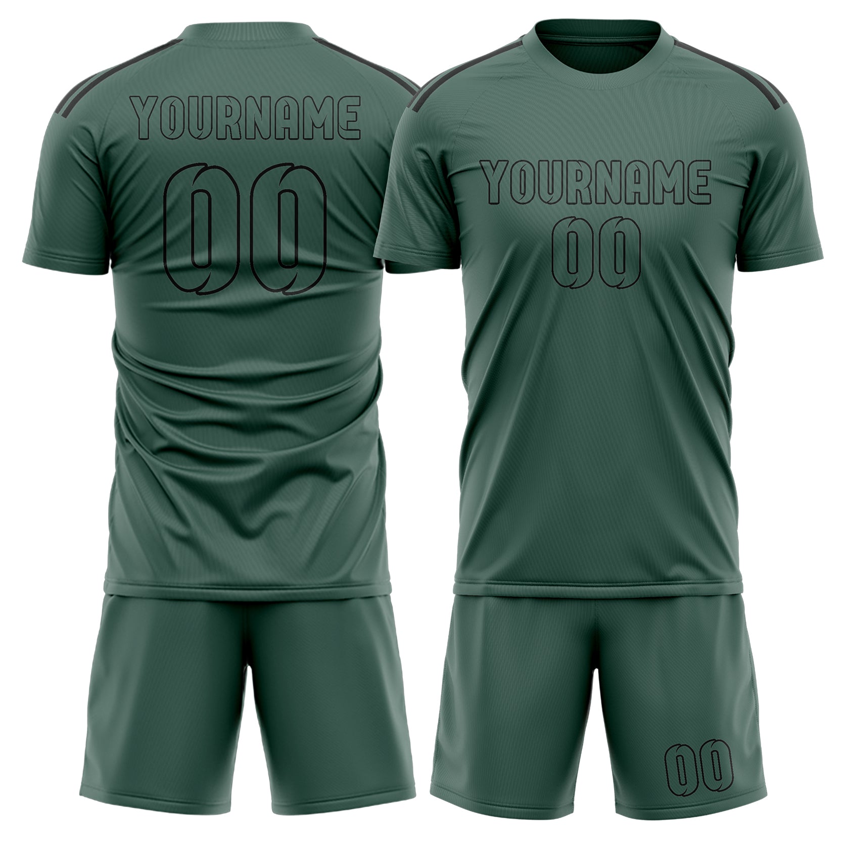 Custom Blue Green Blue Green Soccer Set