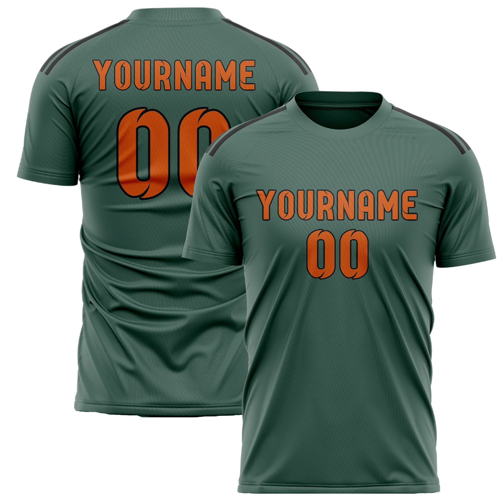 Custom Blue Green Orange Soccer Jersey