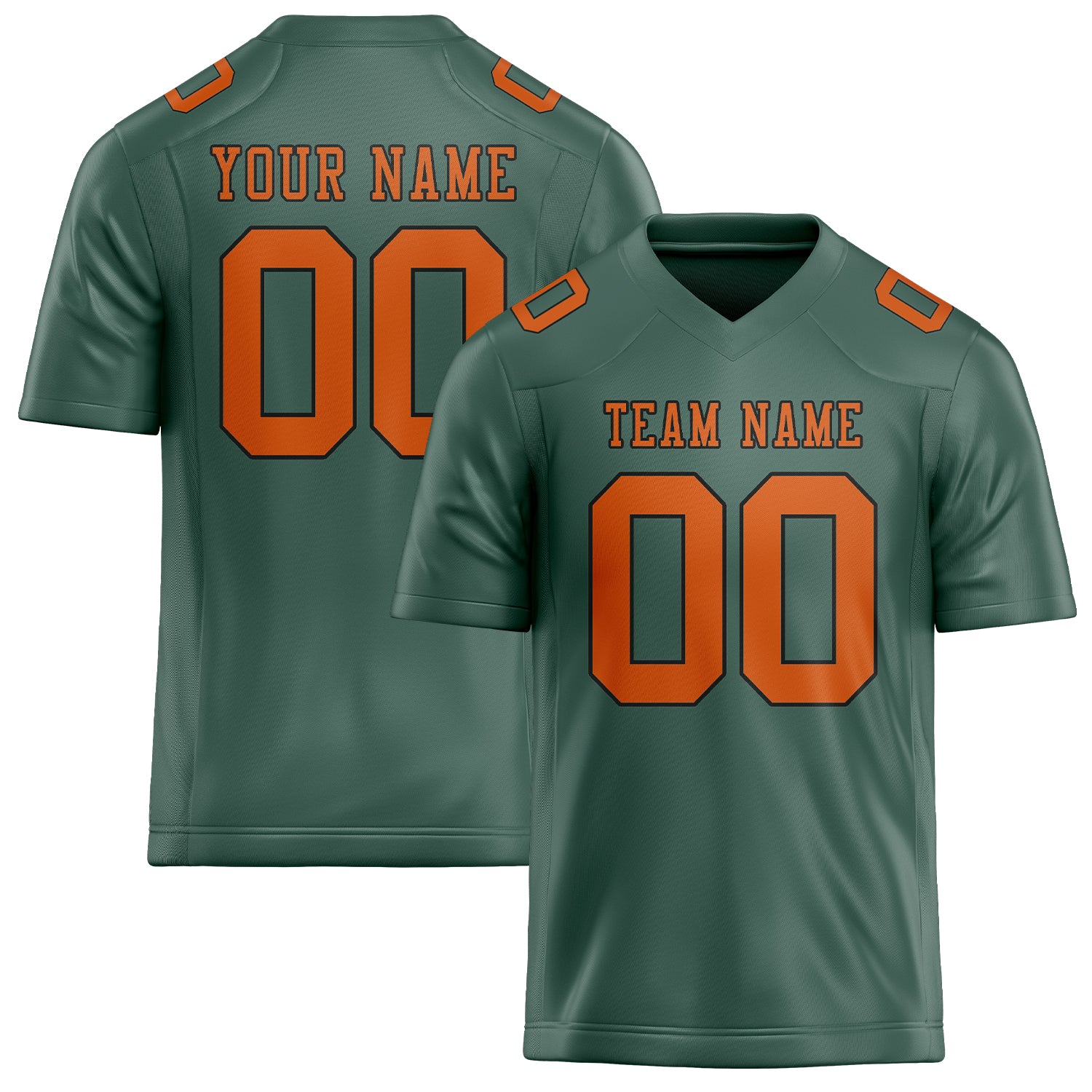 Custom Blue Green Orange Football Jersey
