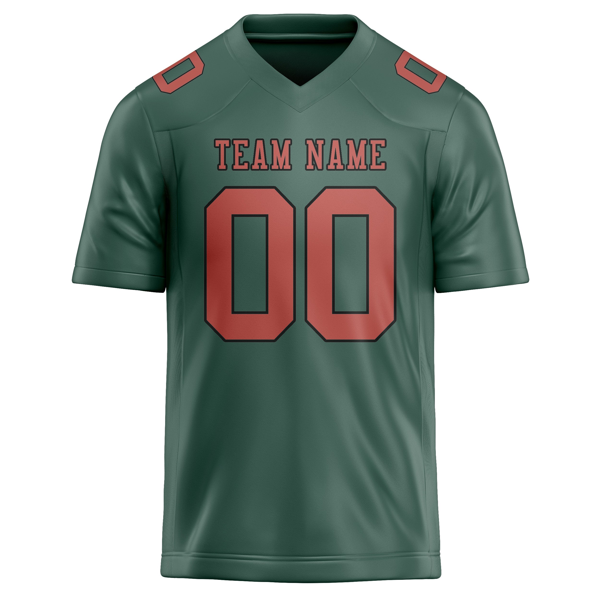 Custom Blue Green Copper Rose Football Jersey