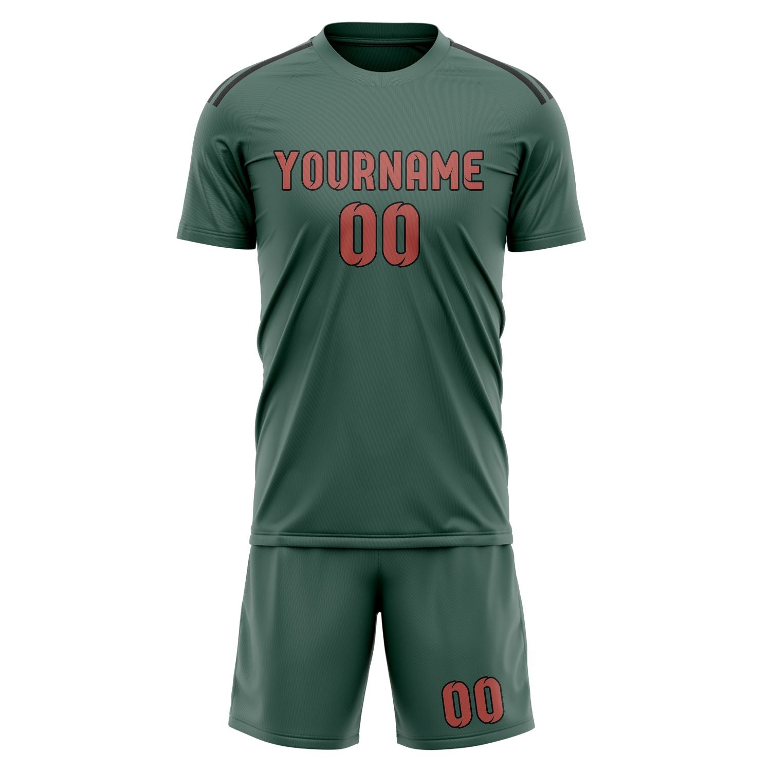Custom Blue Green Copper Rose Soccer Set