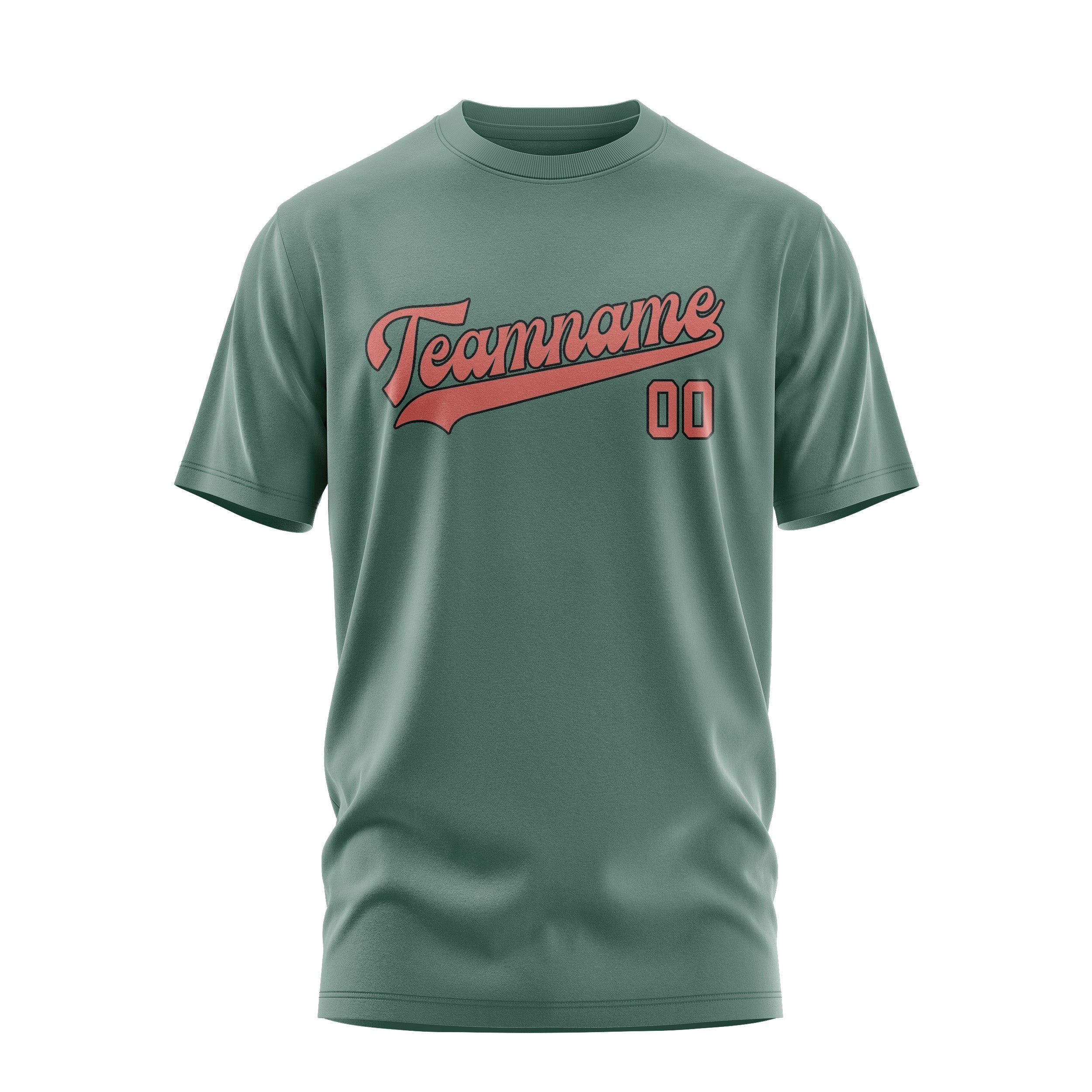 Custom Blue Green Copper Rose T-Shirt