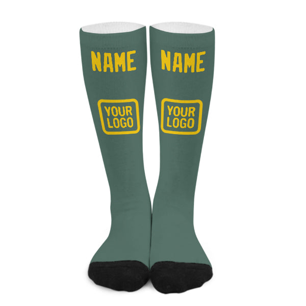 Custom Blue Green Gold Knee-High Sock