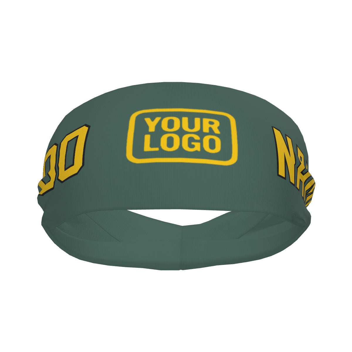 Custom Blue Green Gold Sports headband
