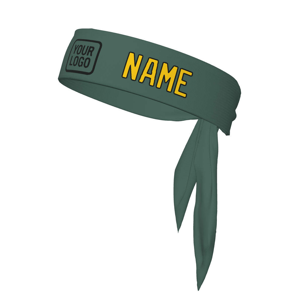 Custom Blue Green Gold Headband