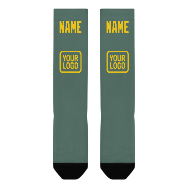 Custom Blue Green Gold Knee-High Sock