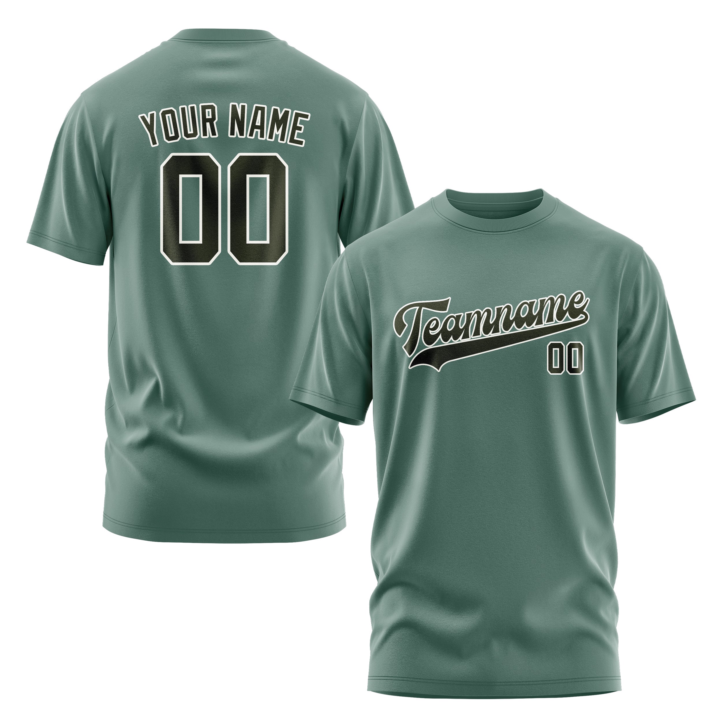 Custom Blue Green Olive T-Shirt