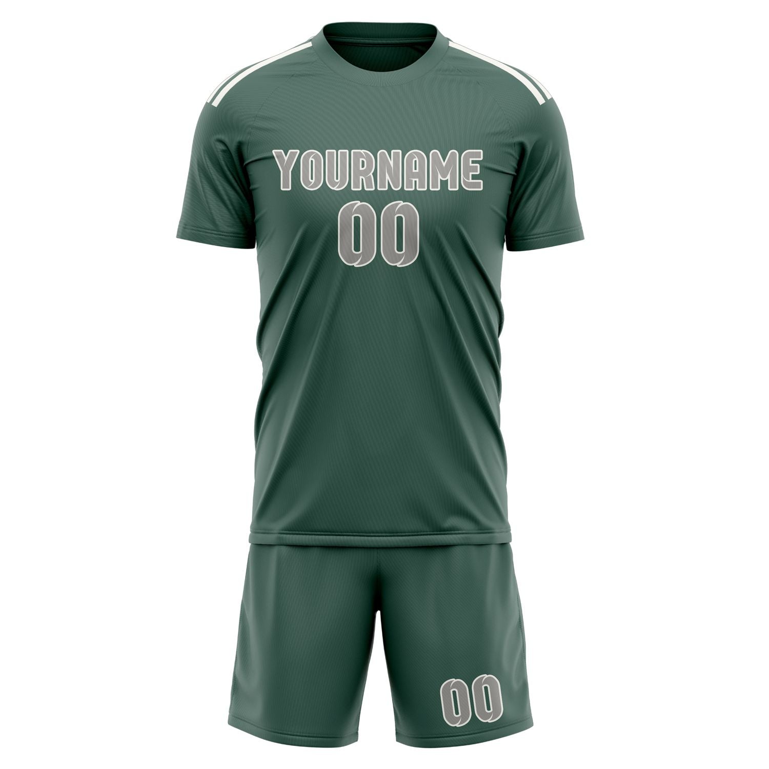 Custom Blue Green Gray Soccer Set
