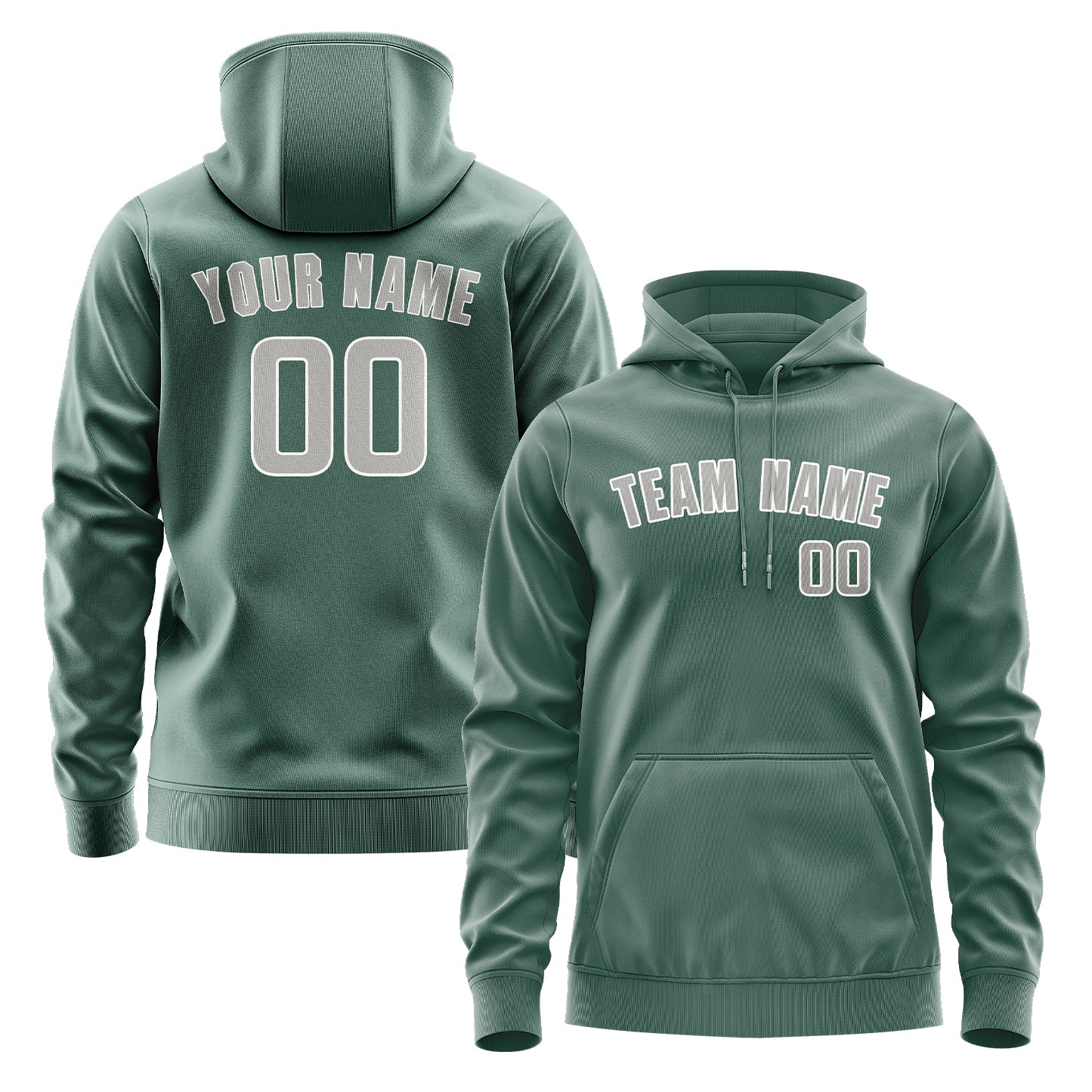 Custom Blue Green Gray Hoodie