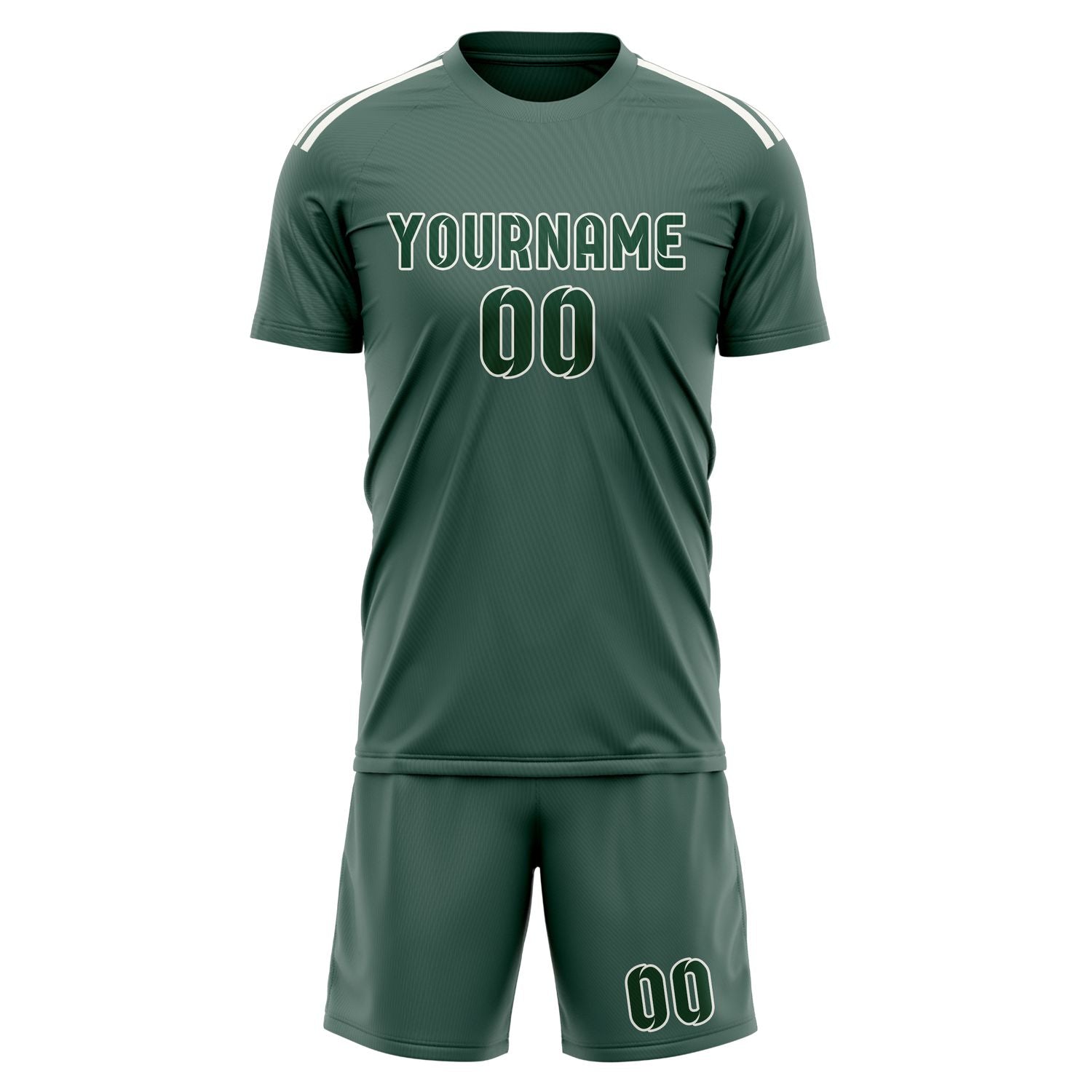 Custom Blue Green Green Soccer Set
