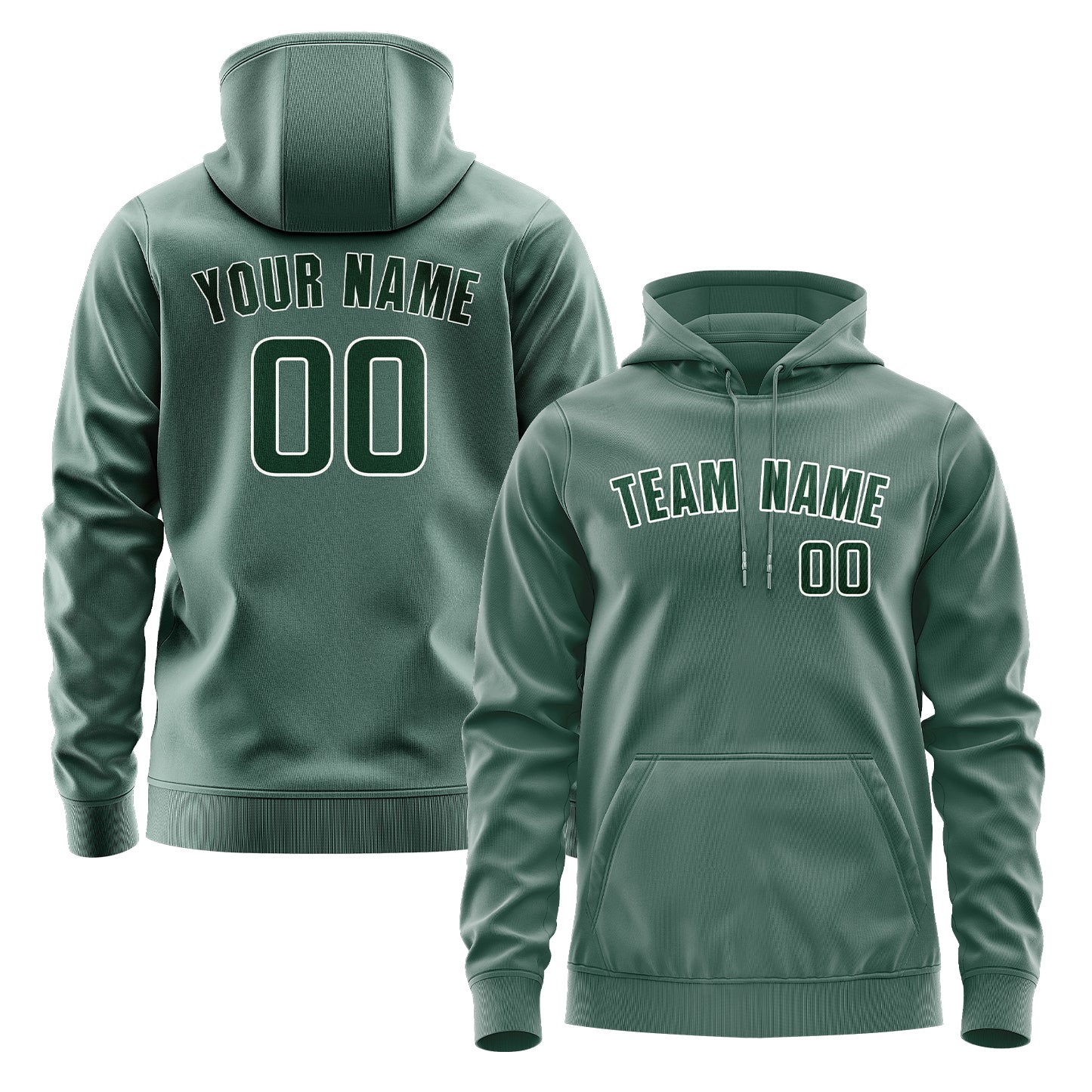 Custom Blue Green Green Hoodie