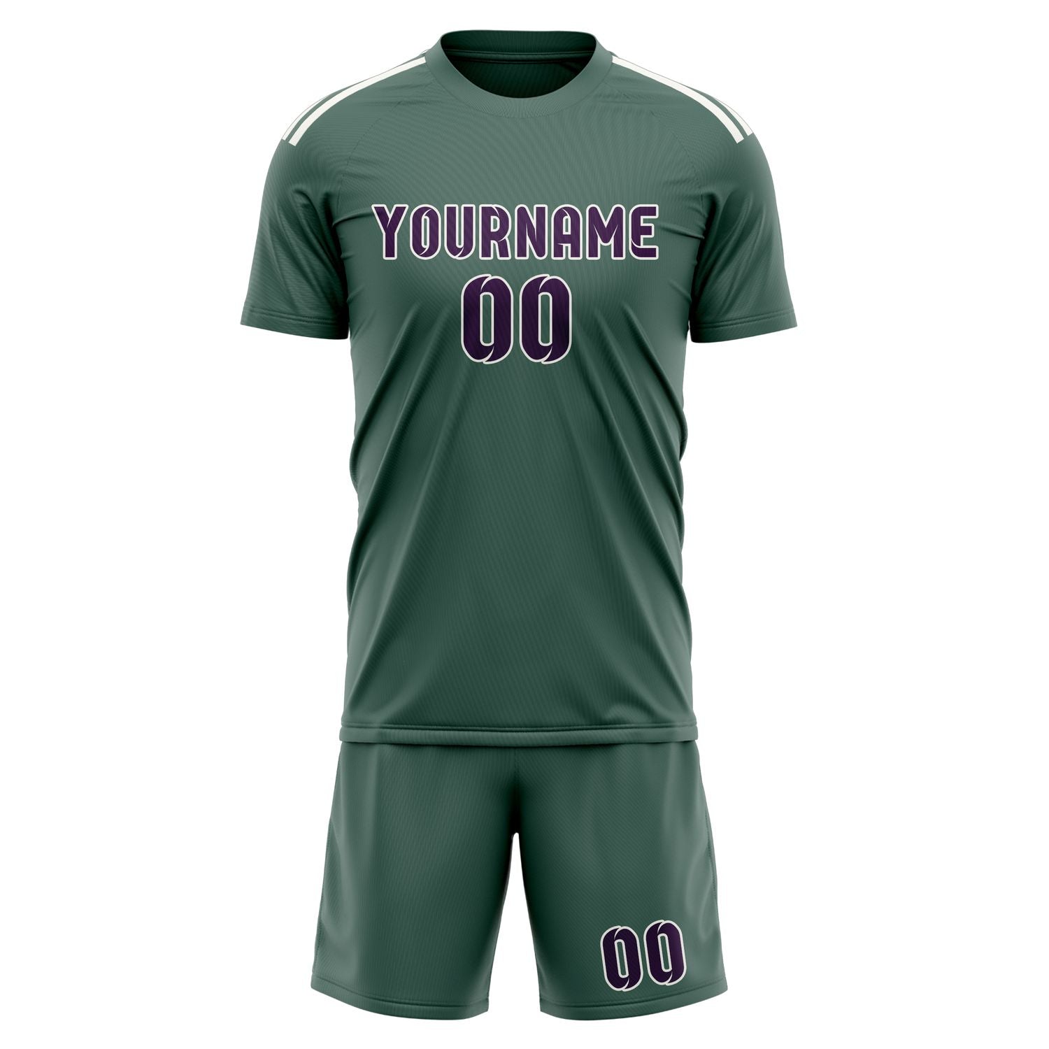 Custom Blue Green Purple Soccer Set