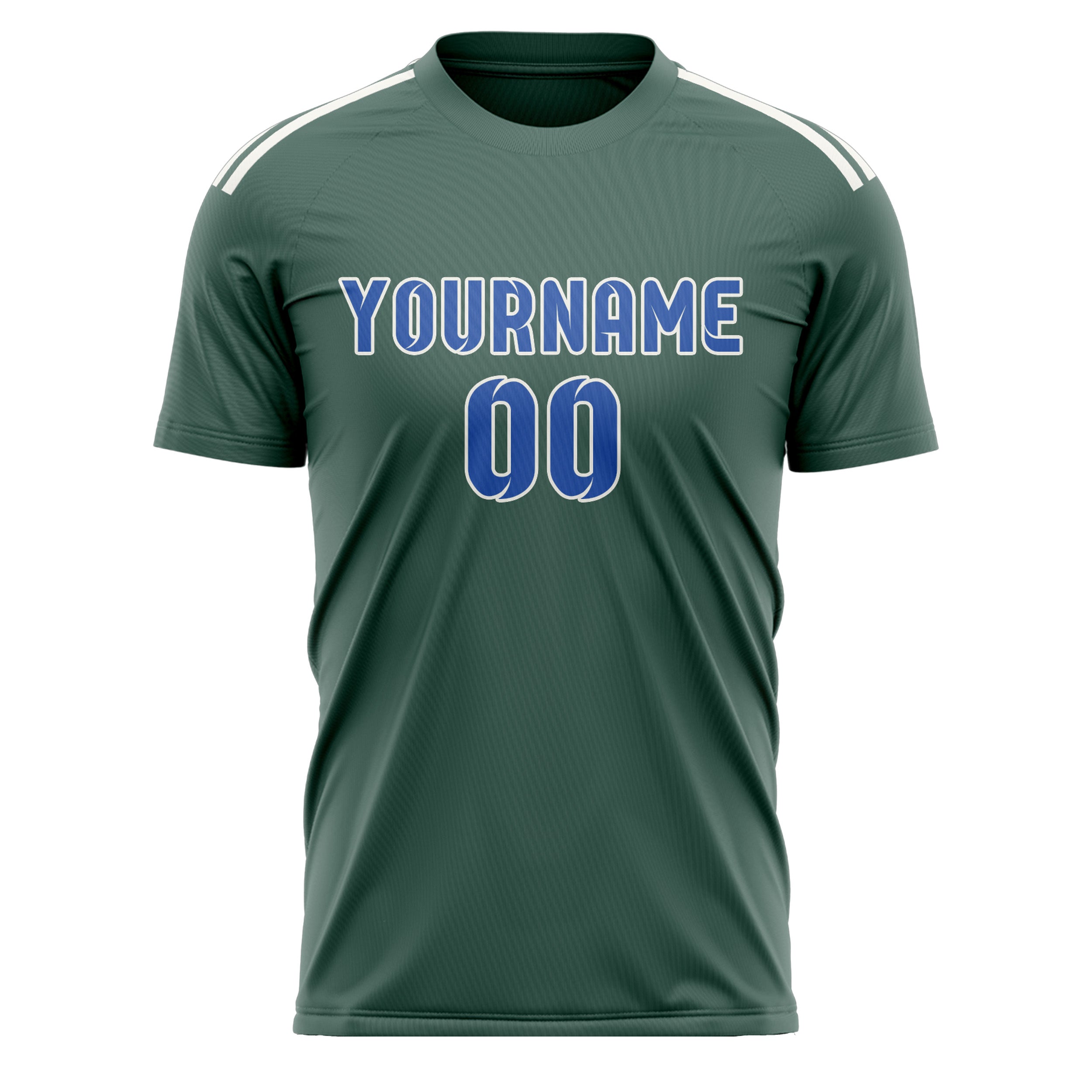 Custom Blue Green Sky Blue Soccer Jersey