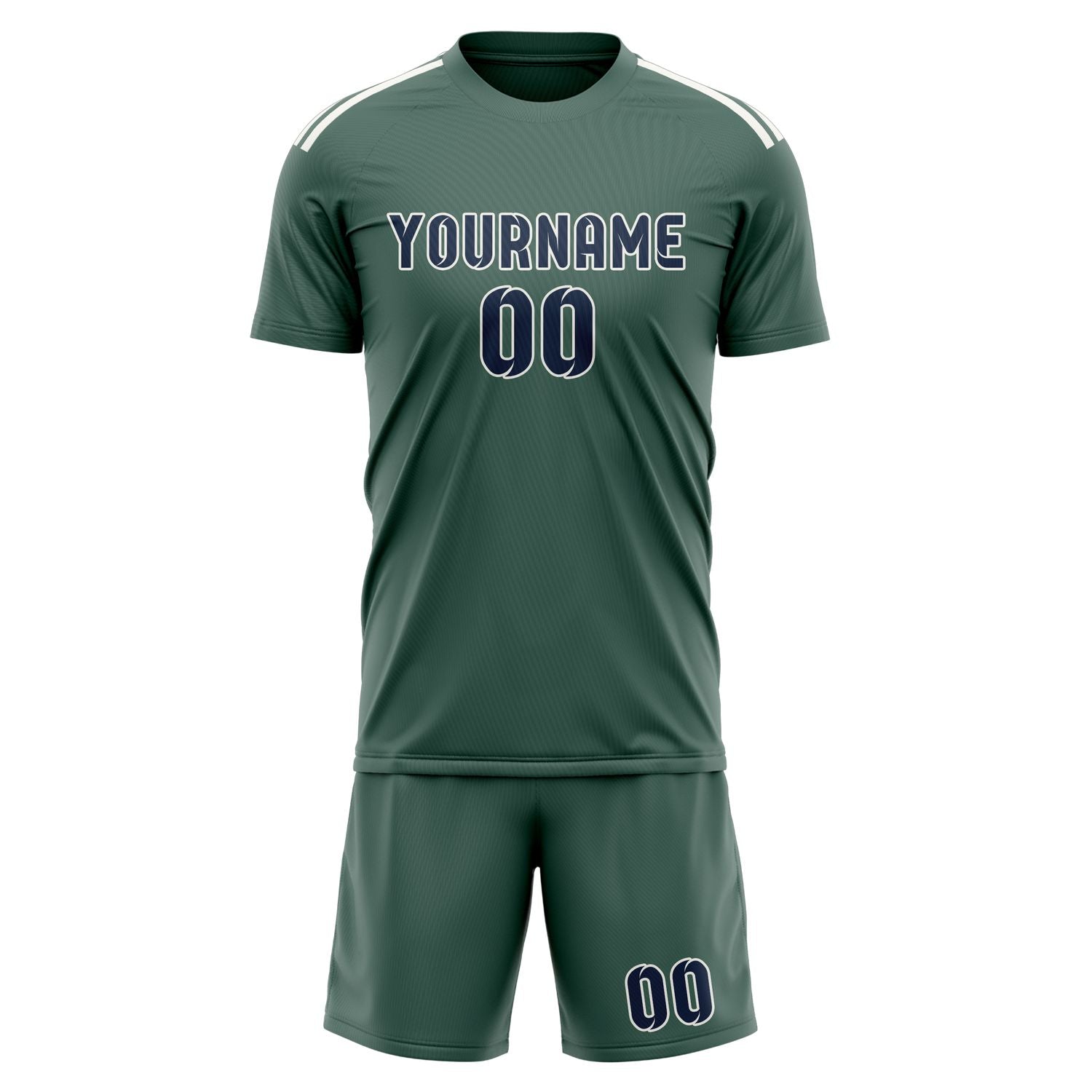 Custom Blue Green Blue Soccer Set