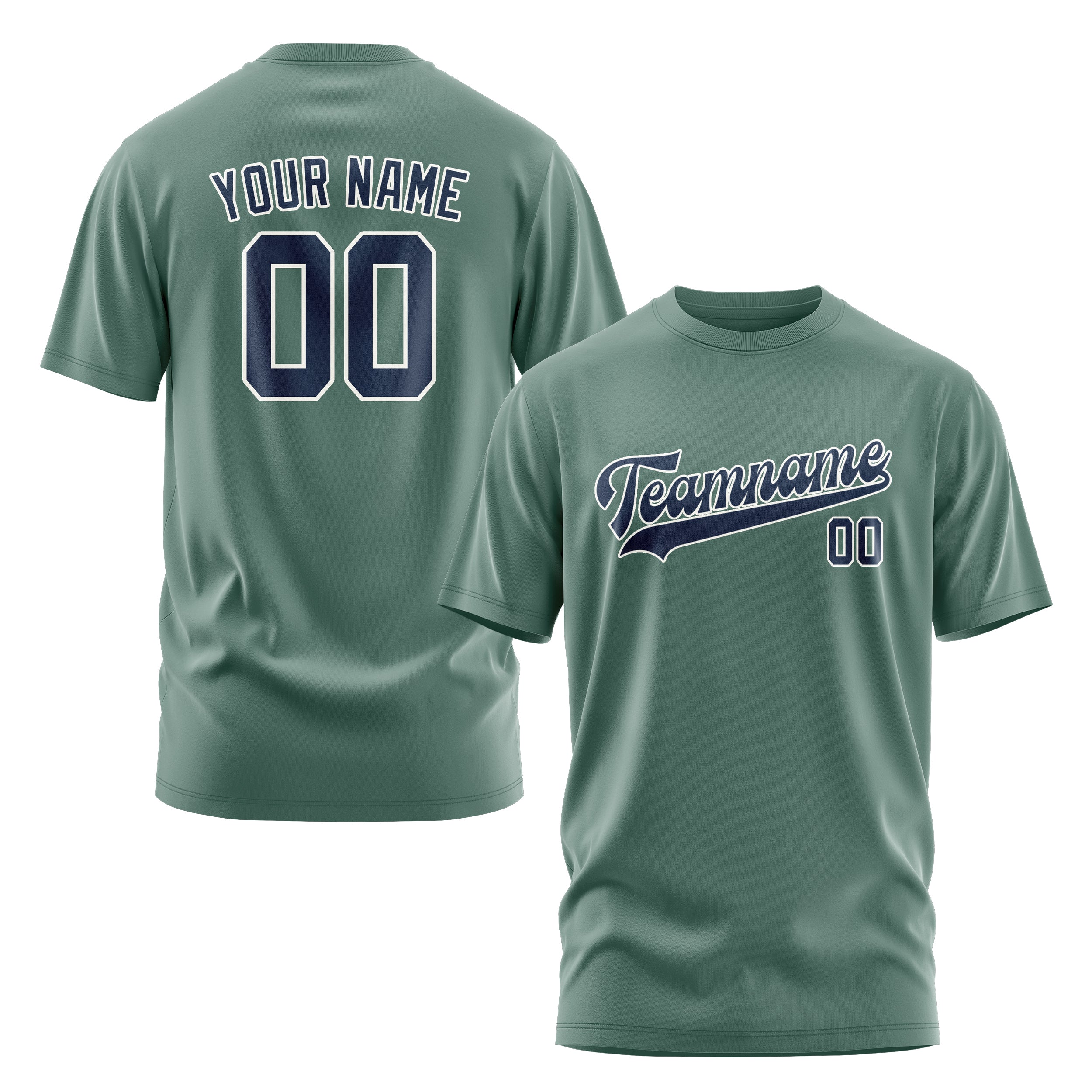 Custom Blue Green Blue T-Shirt