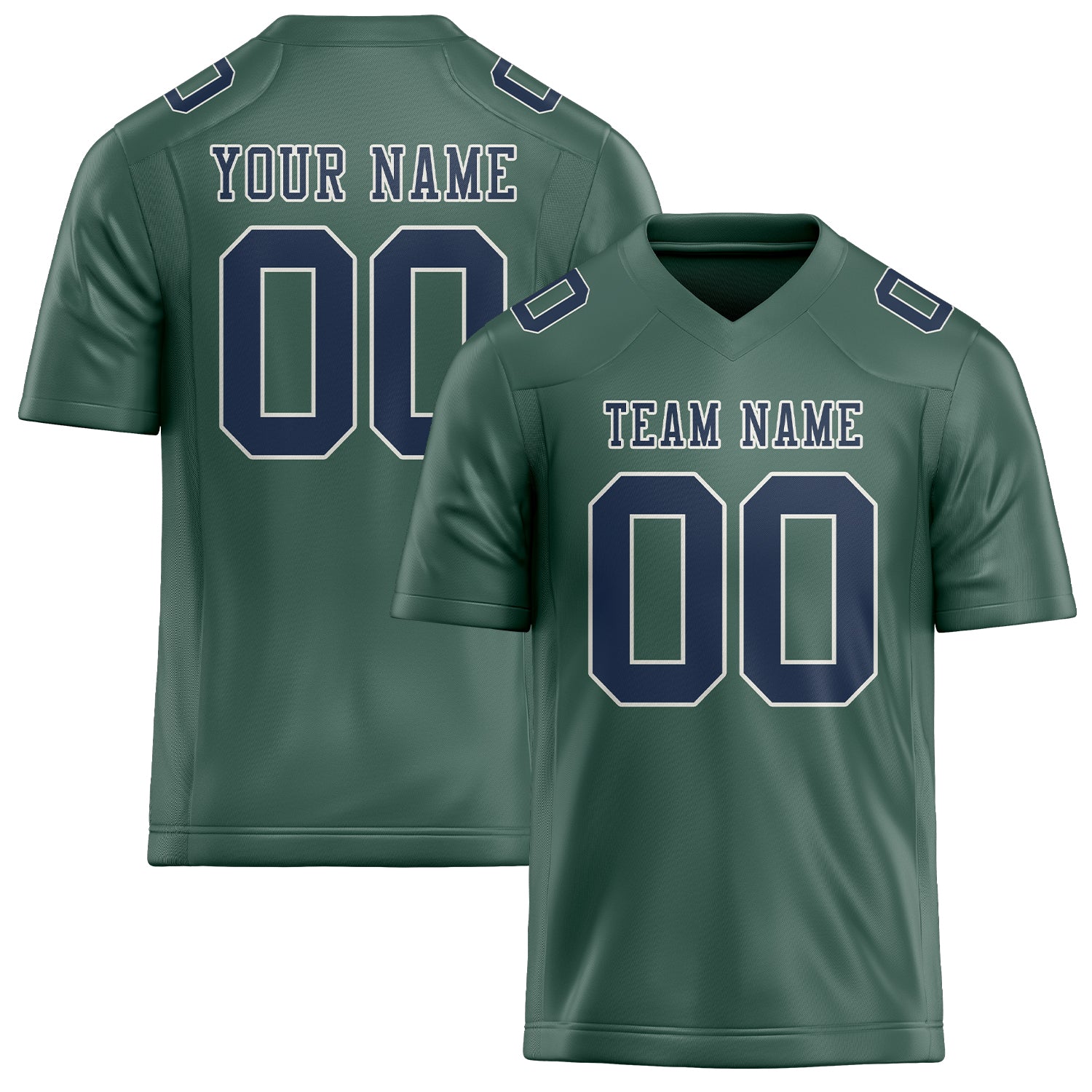 Custom Blue Green Blue Football Jersey