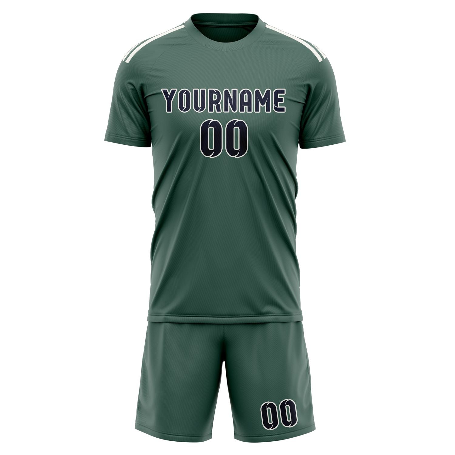 Custom Blue Green Navy Soccer Set