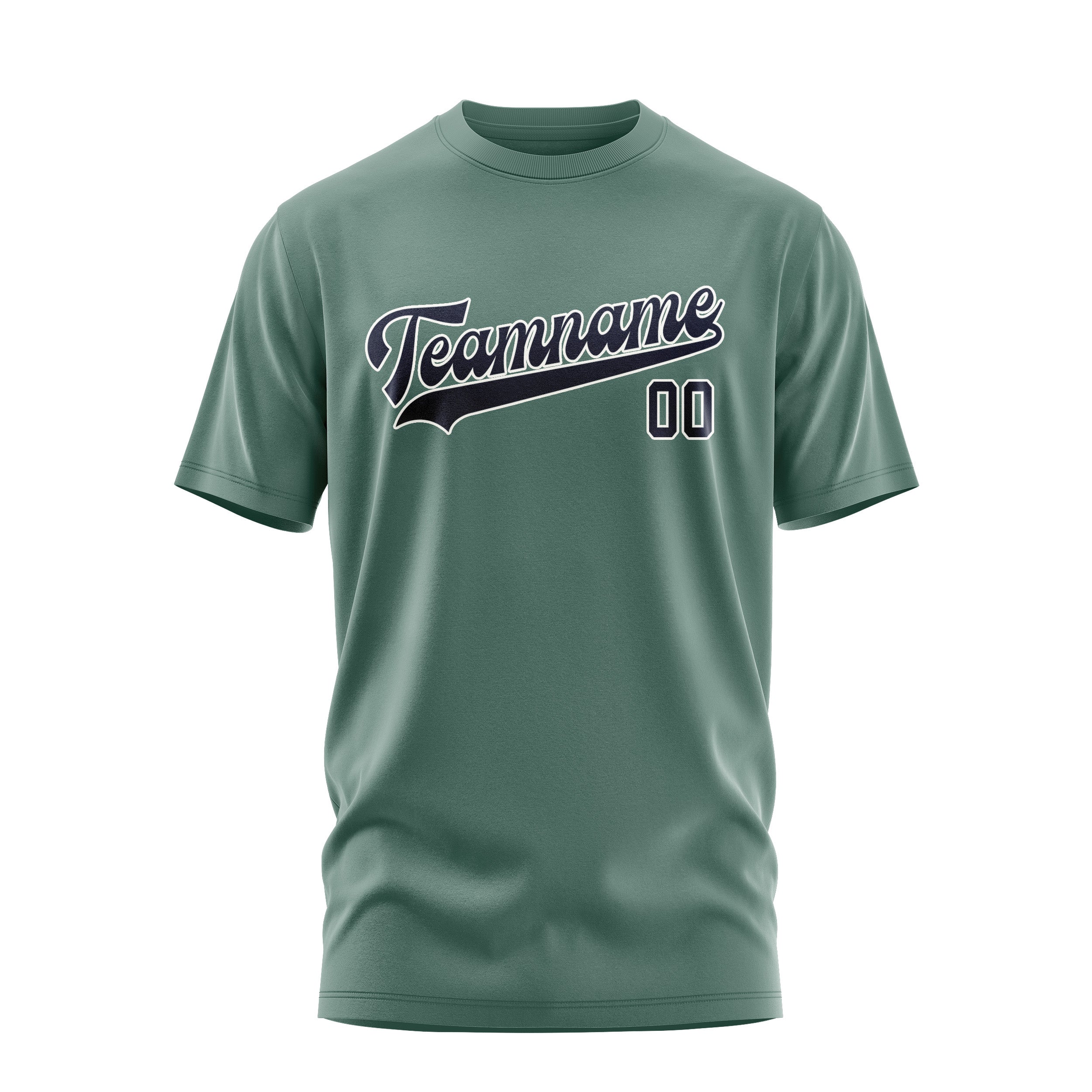 Custom Blue Green Navy T-Shirt