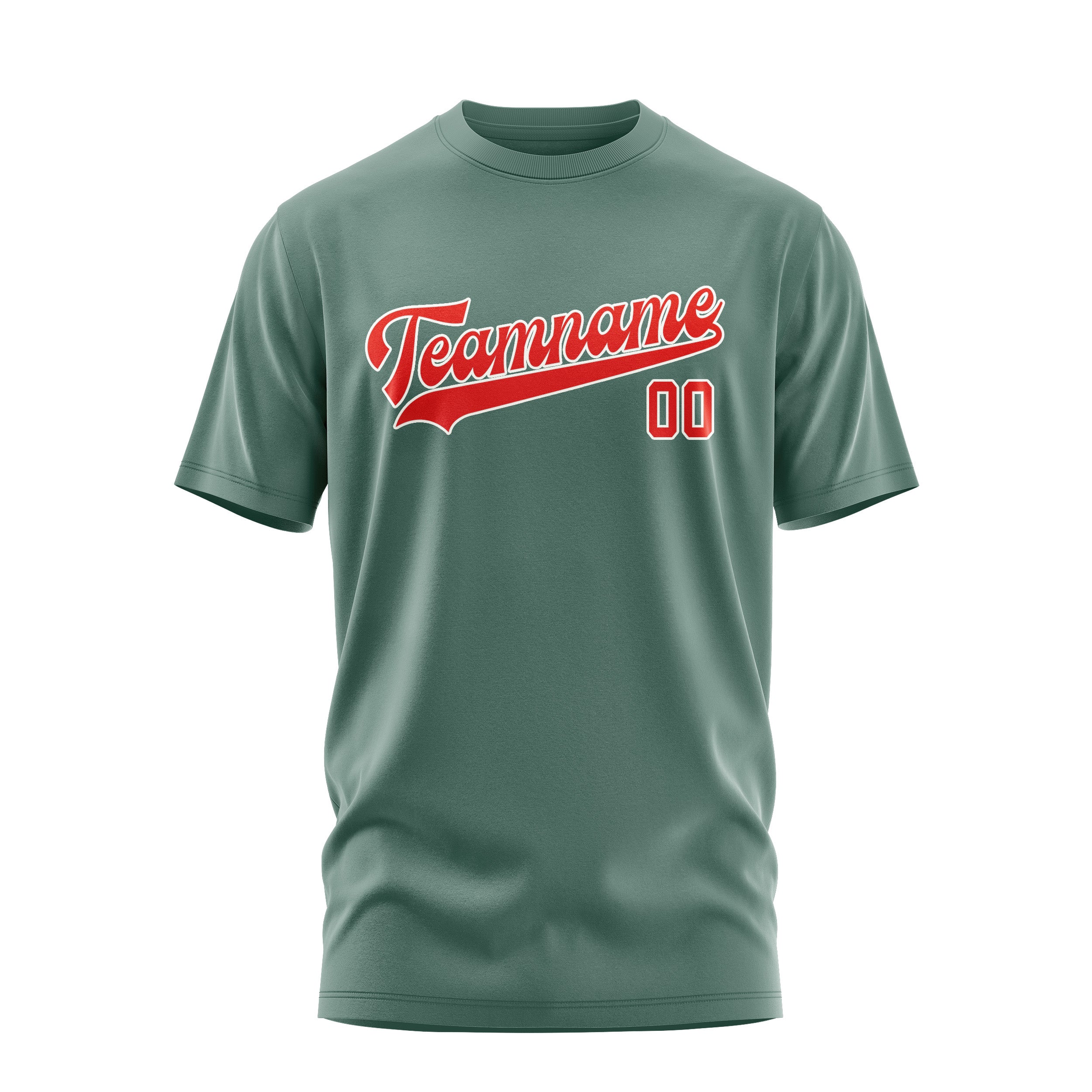 Custom Blue Green Orange Red T-Shirt